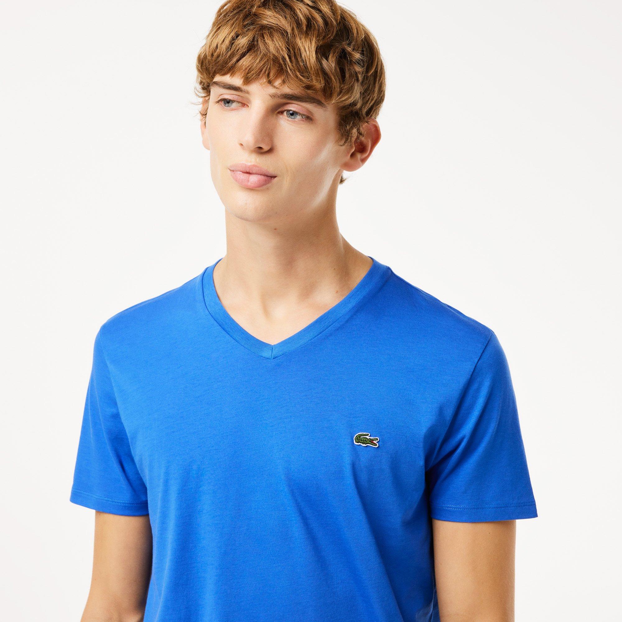 Ladigue - Lacoste - Men's Regular Fit V-Neck T-Shirt - 4