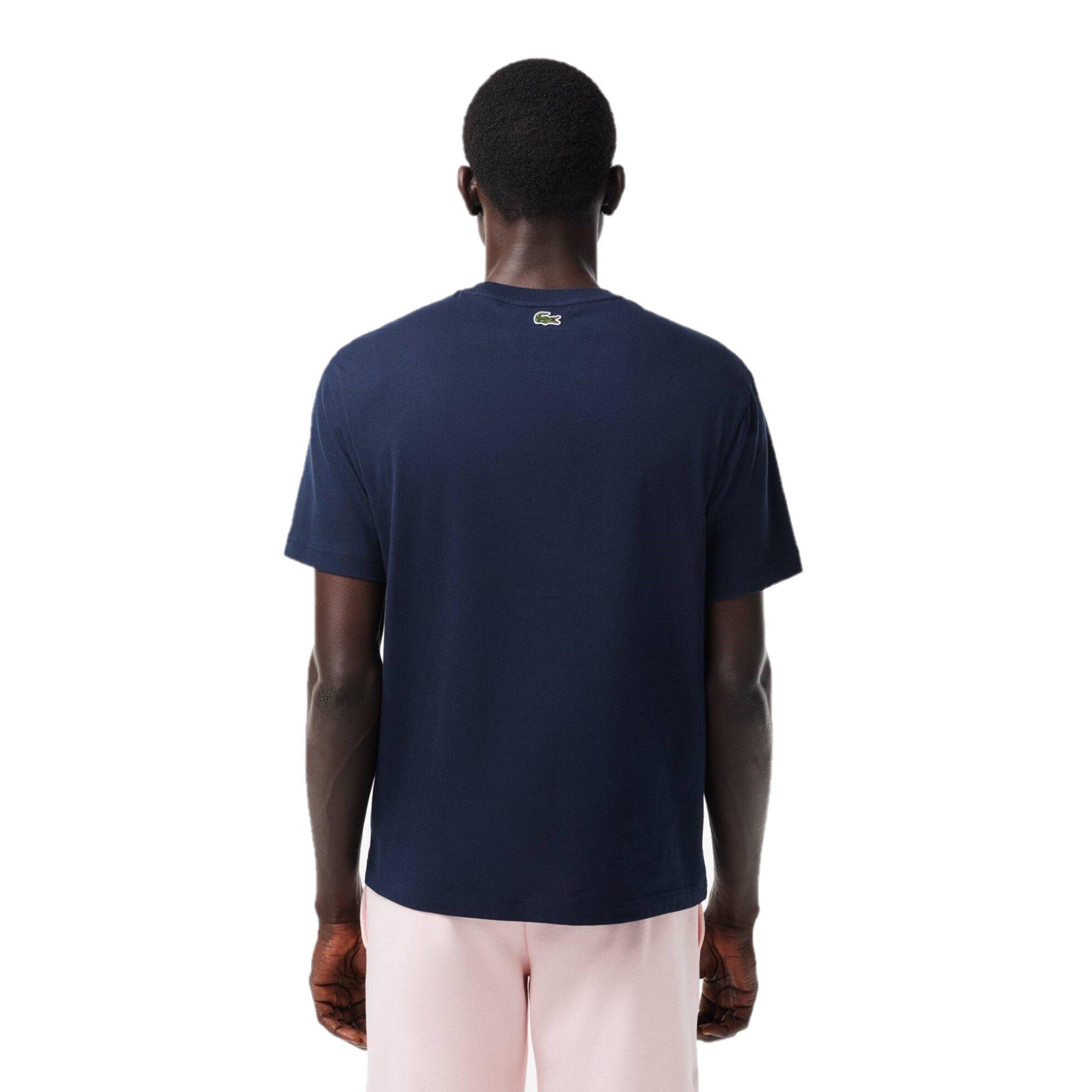 White/Navy Blue - Lacoste - Men's Regular Fit Pique T-Shirt - 2