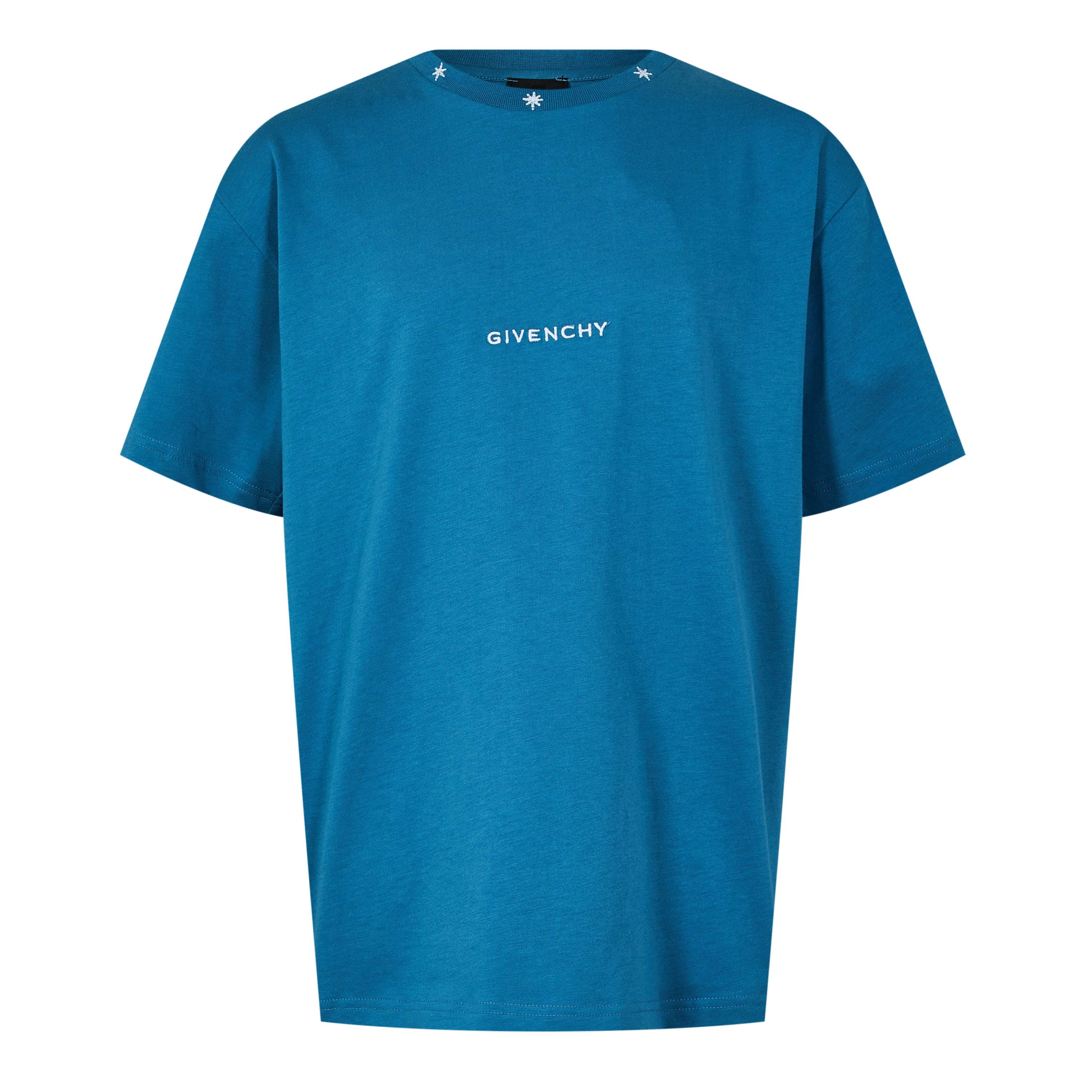 GIVENCHY ロゴ Tシャツ 青　12A GIVENCHY Embroidered Star Logo T-Shirt Juniors | Cruise Fashion