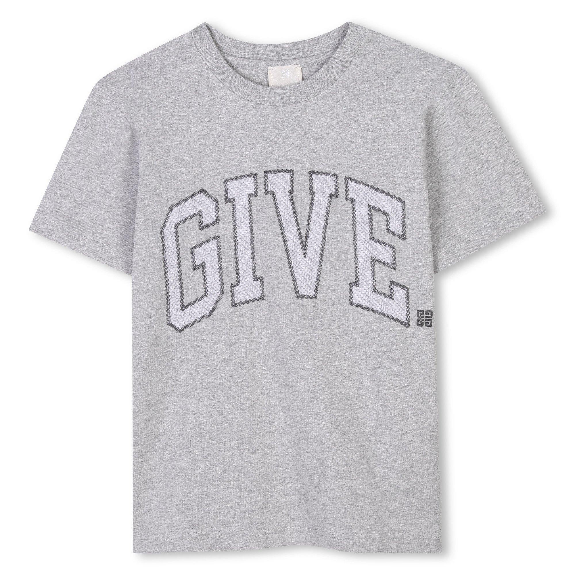 Grey A01 - GIVENCHY - Logo T-Shirt Juniors - 1