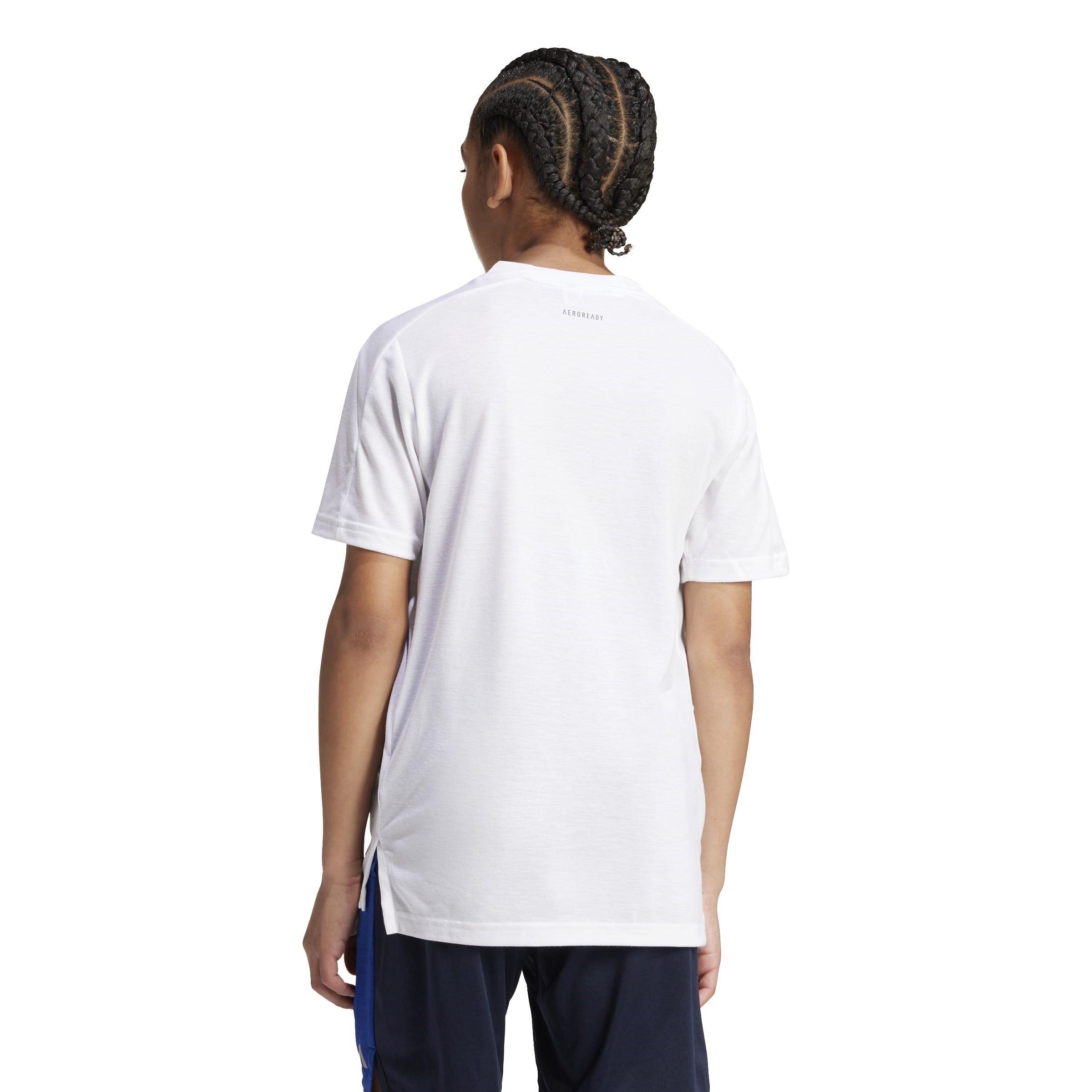 Weiß/Silber - adidas - Training AEROREADY T-Shirt Kids - 2