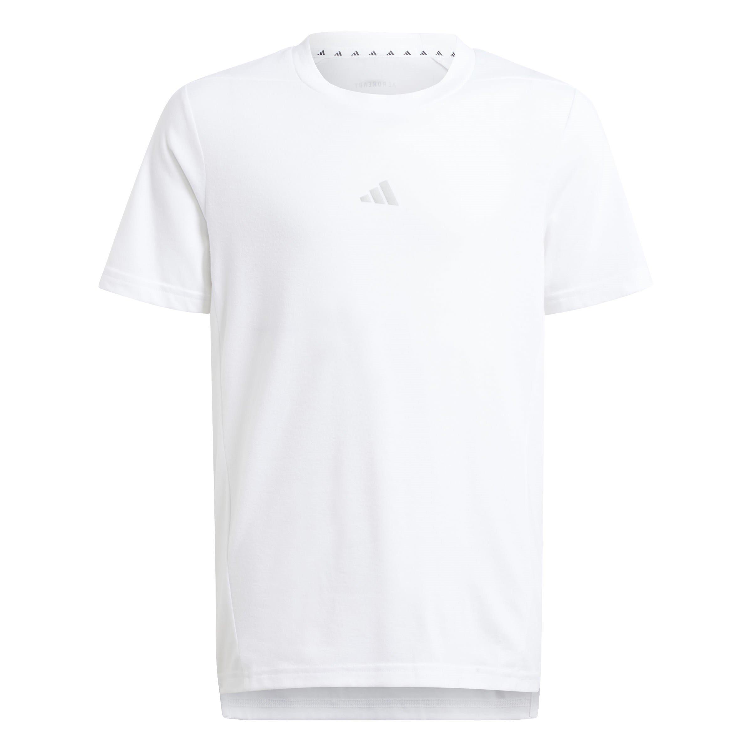 Weiß/Silber - adidas - Training AEROREADY T-Shirt Kids - 10