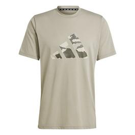 adidas Train Essentials Camo Graphic Logo T Shirt Mens