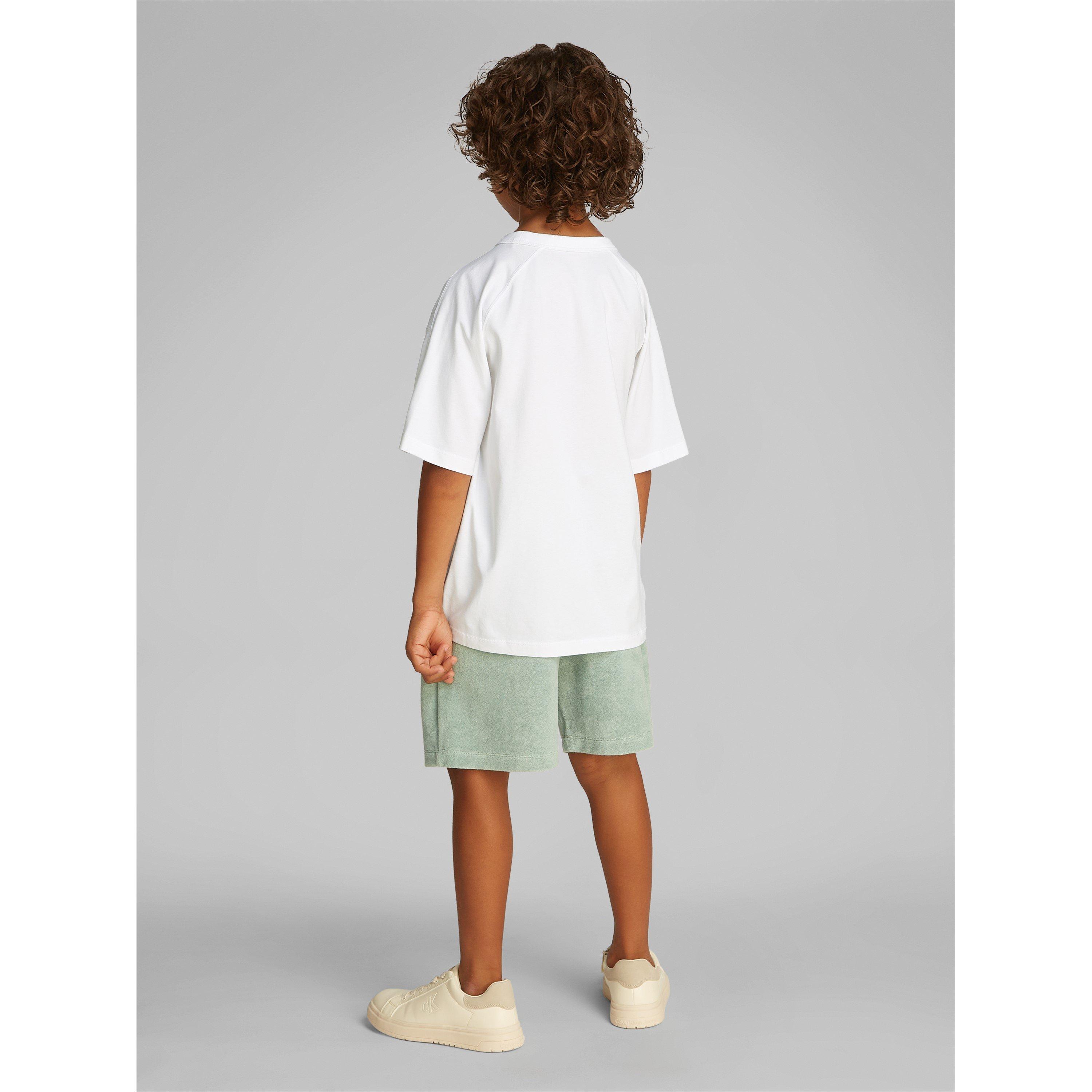 Hvid YAF - Calvin Klein Jeans - Kids' Ottoman Applique Regular Fit T-Shirt - 3