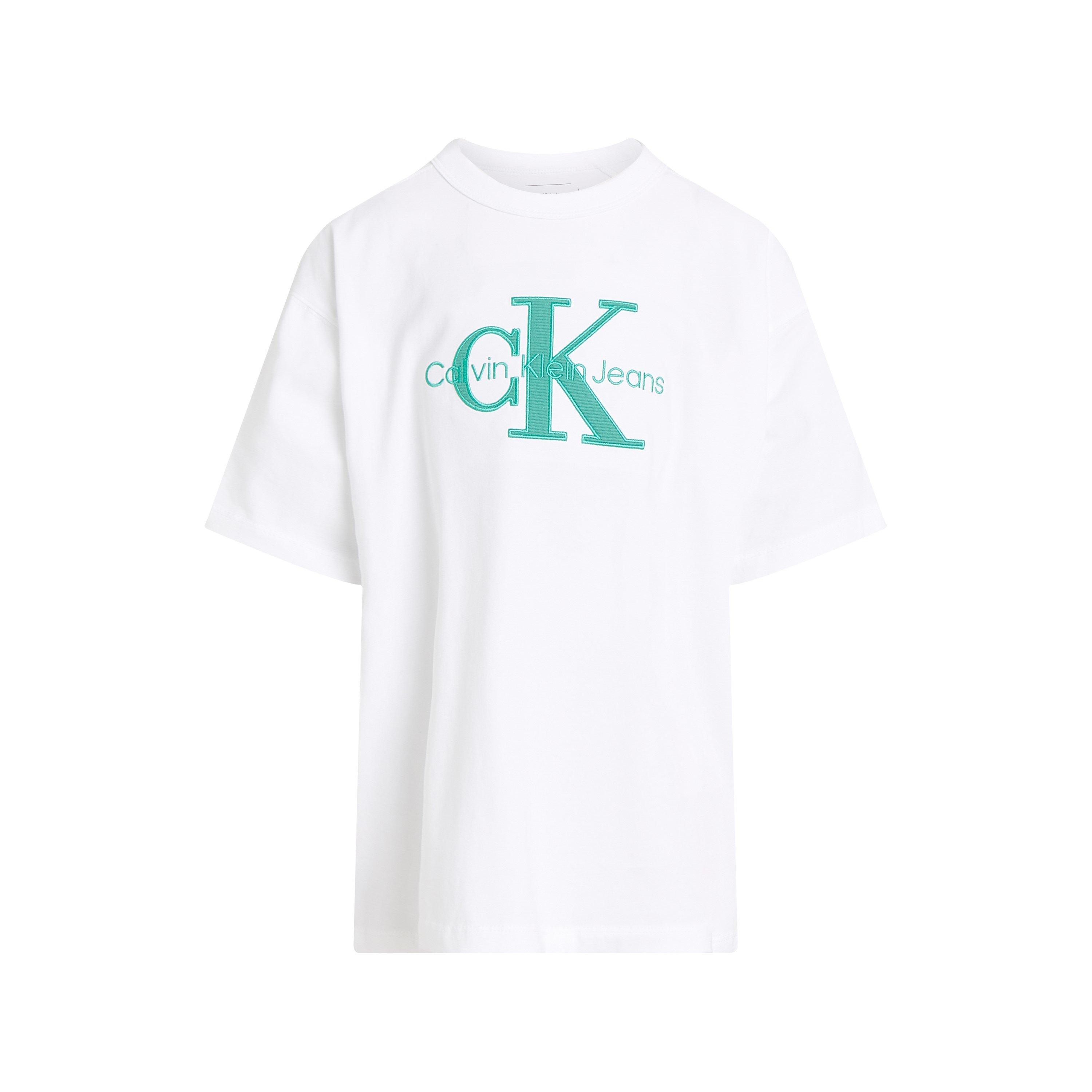 Hvid YAF - Calvin Klein Jeans - Kids' Ottoman Applique Regular Fit T-Shirt - 4