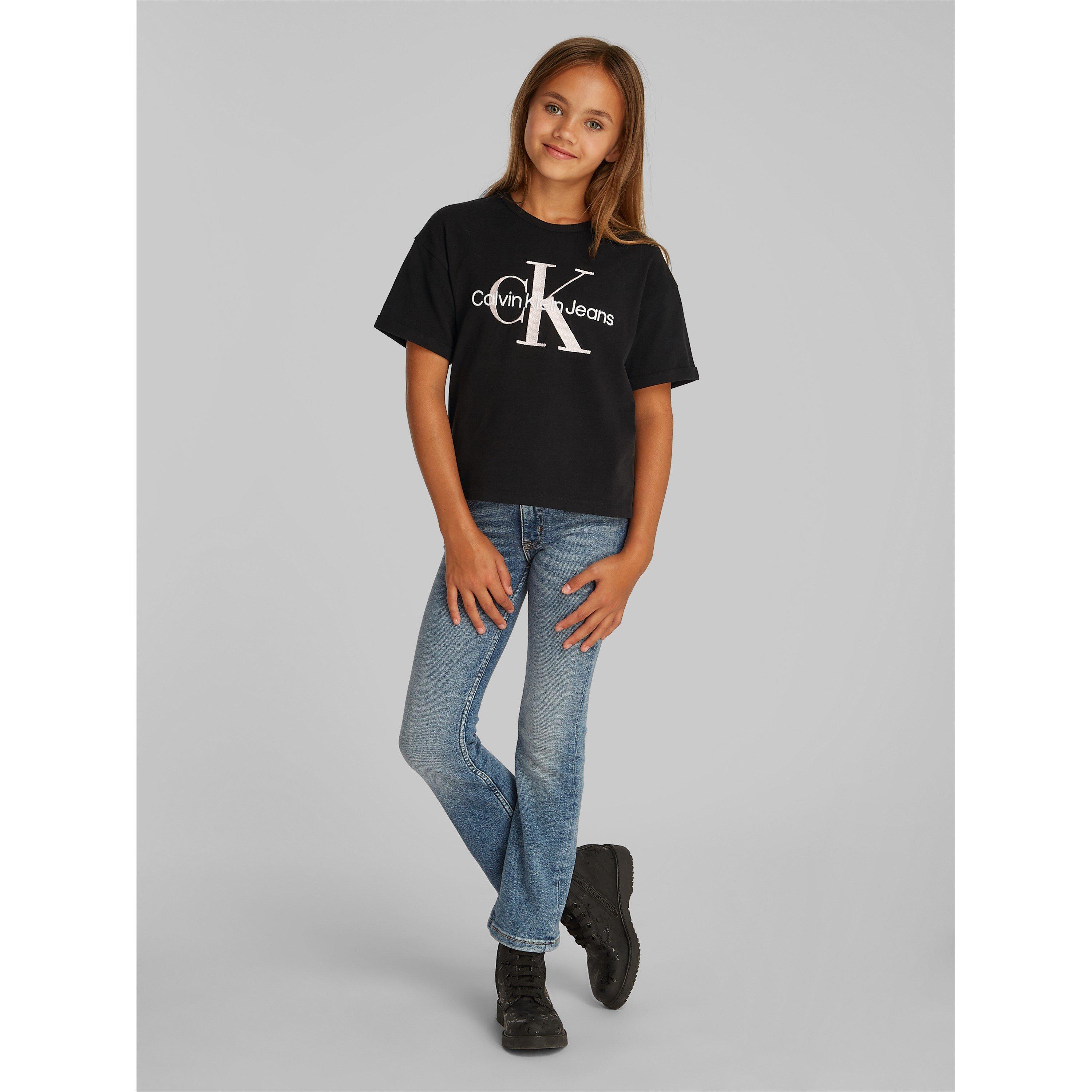 CK Black BEH - Calvin Klein Jeans - Kids' Seasonal Monologo Short Sleeve T-Shirt - 1