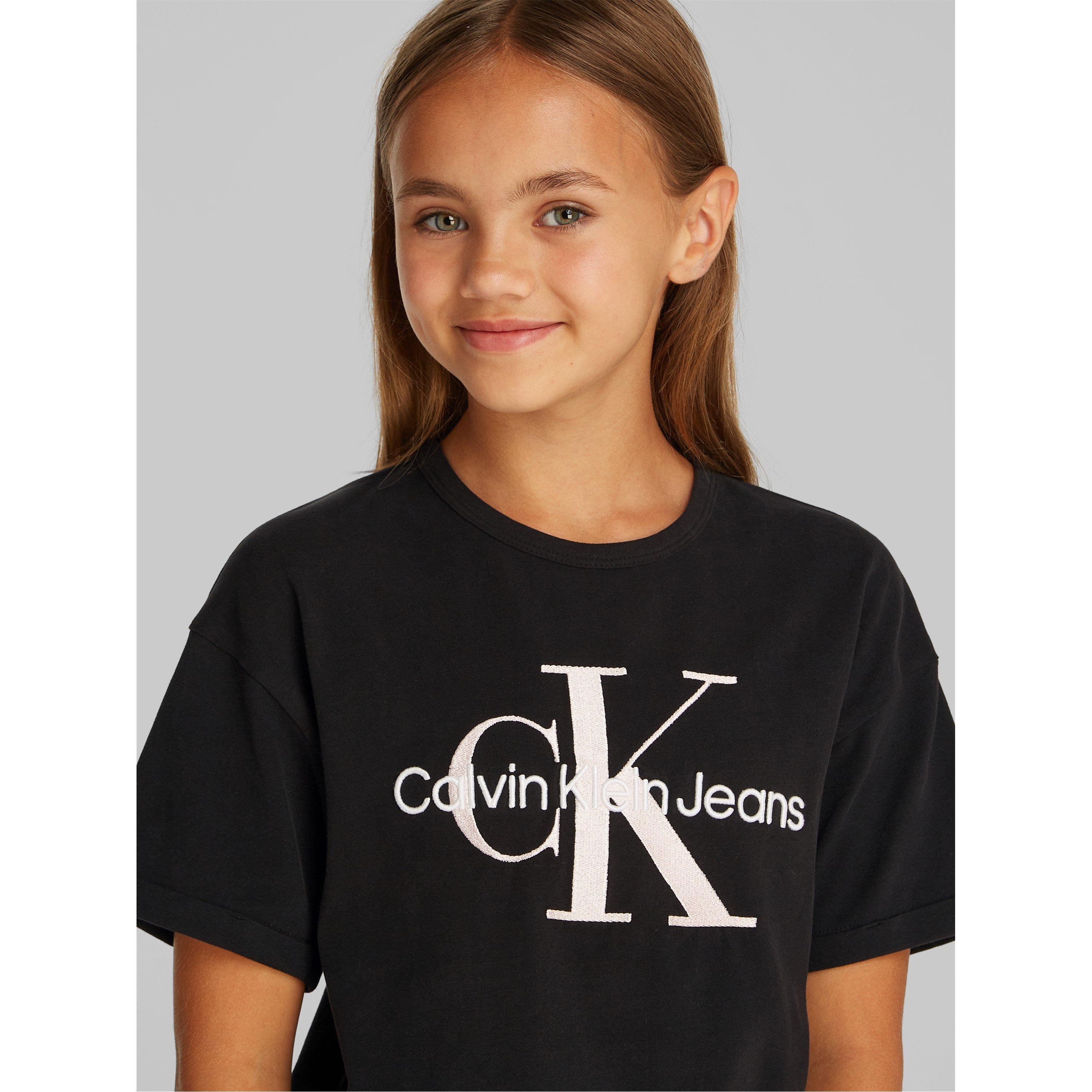CK Black BEH - Calvin Klein Jeans - Kids' Seasonal Monologo Short-Sleeve T-Shirt - 3
