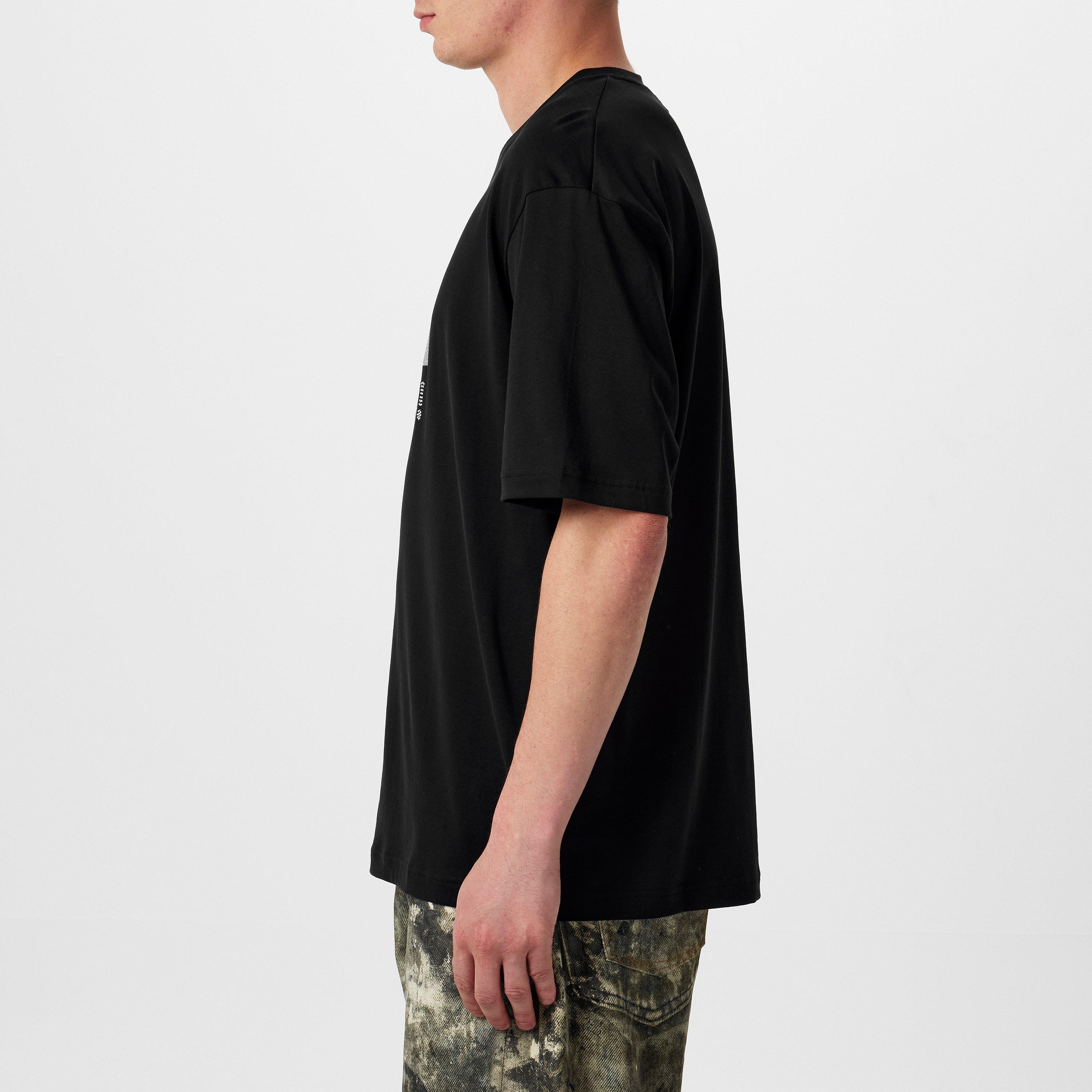 Black - Acne Studios - Men's Face Logo Oversized T-Shirt - 2