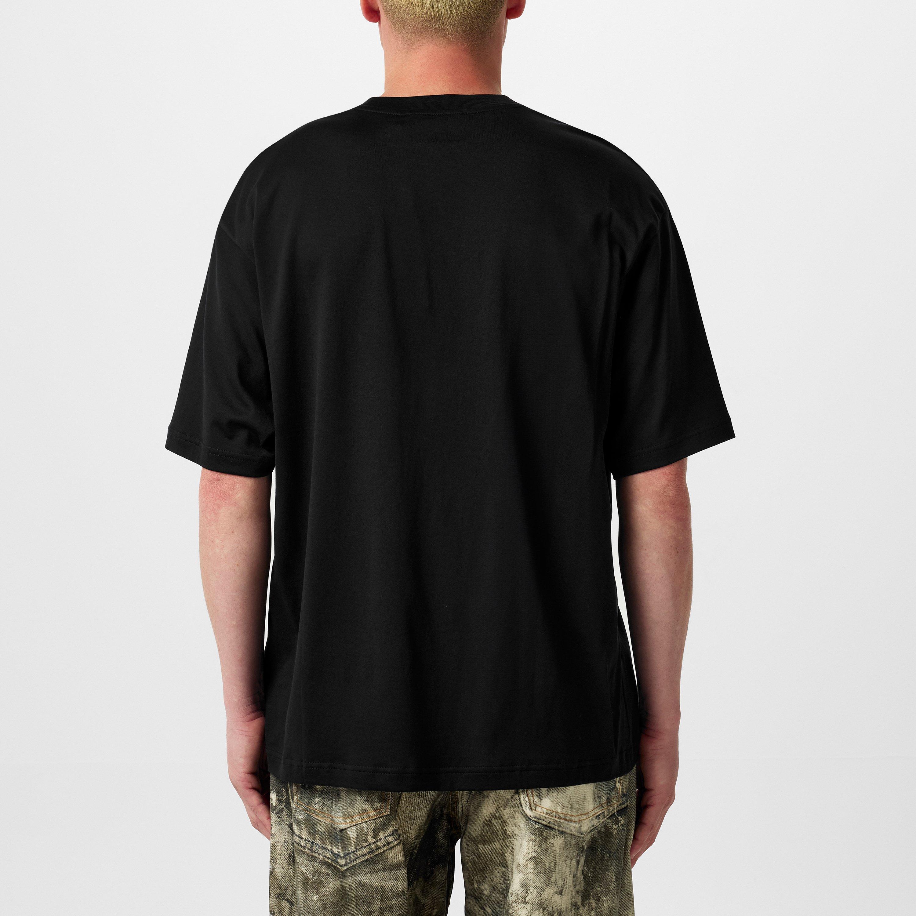 Black - Acne Studios - Men's Face Logo Oversized T-Shirt - 3