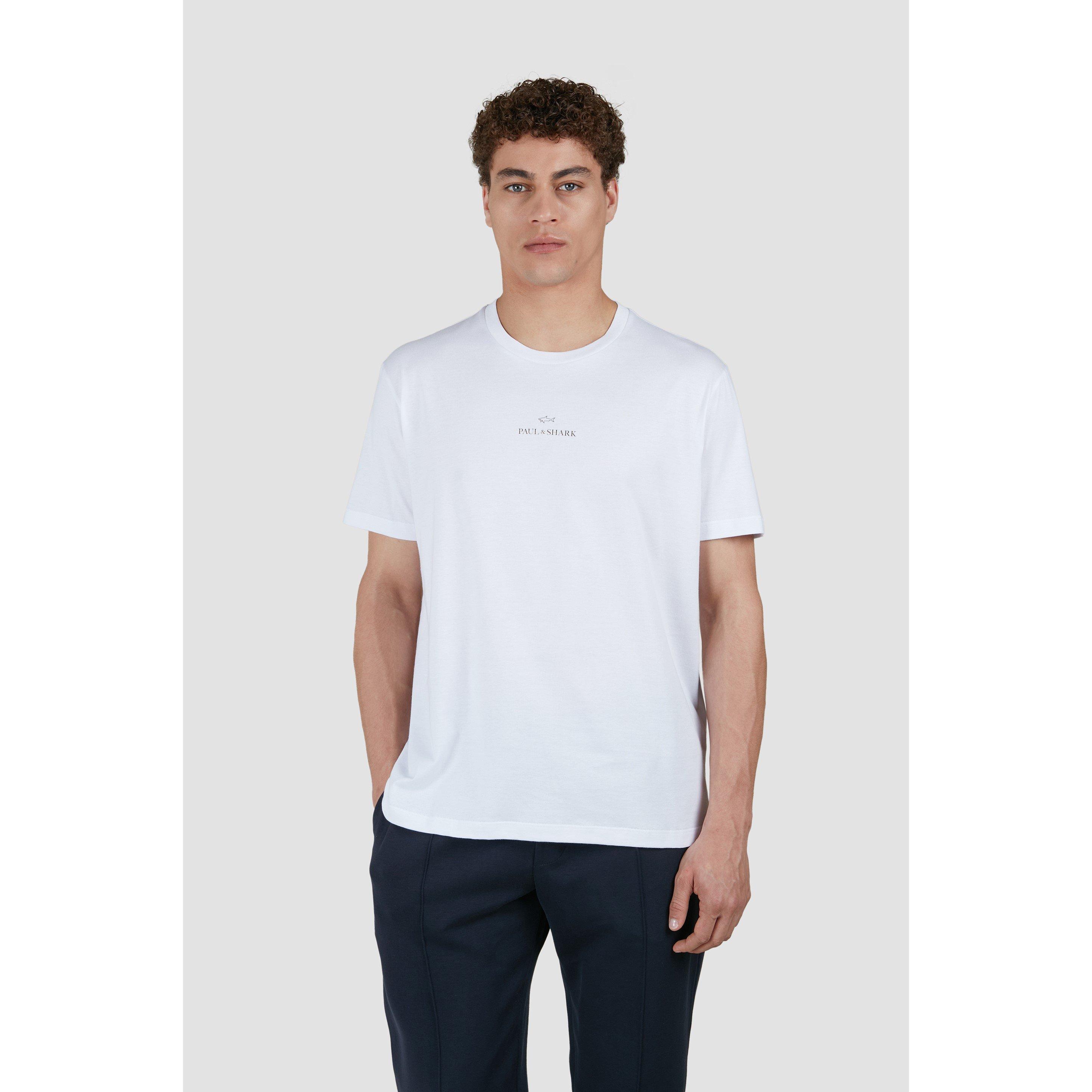 Bright White - Paul And Shark - Men's Print Logo Regular Fit T-Shirt - 3