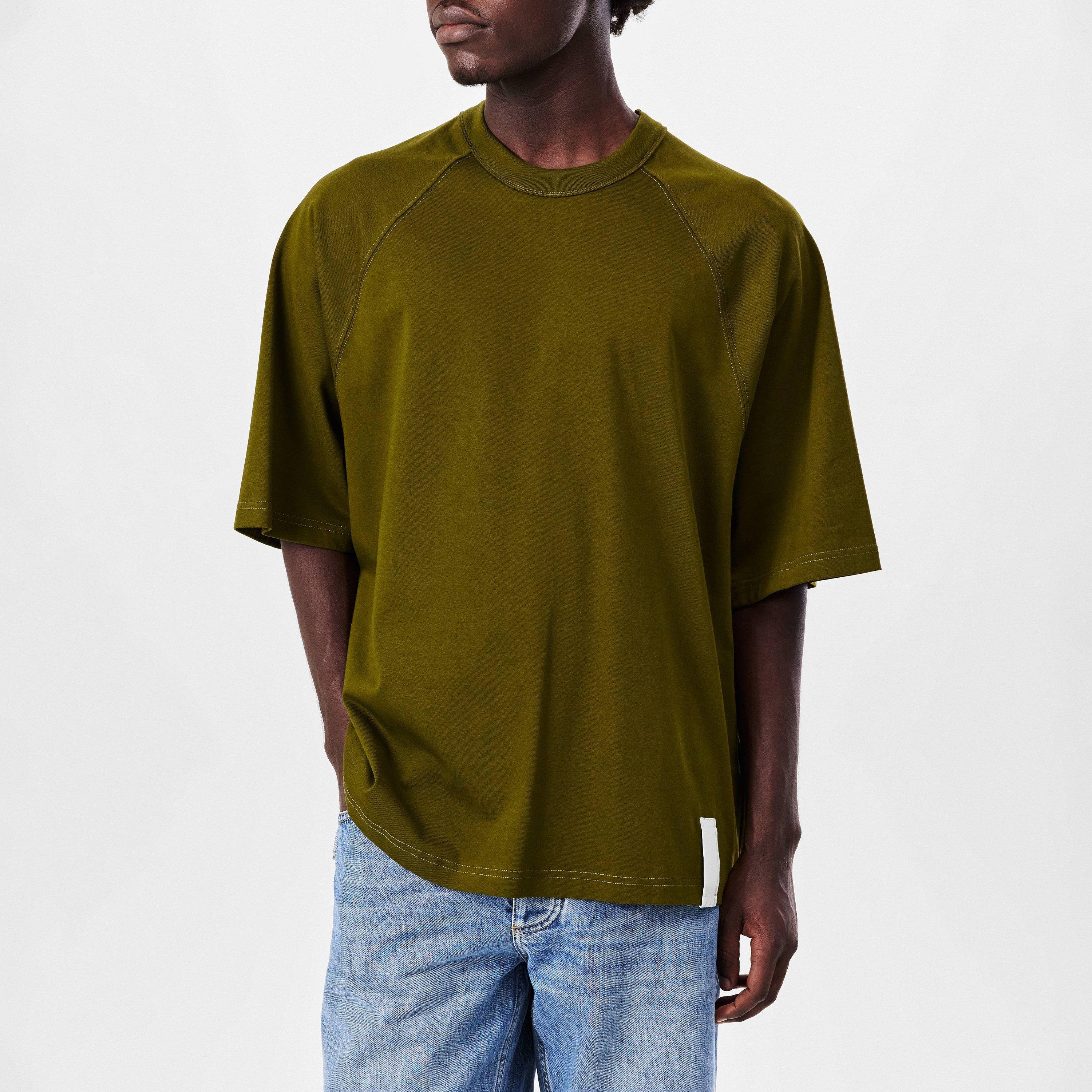 Olive Oil - Bottega Veneta - Men's Cashmere Oversized T-Shirt - 3