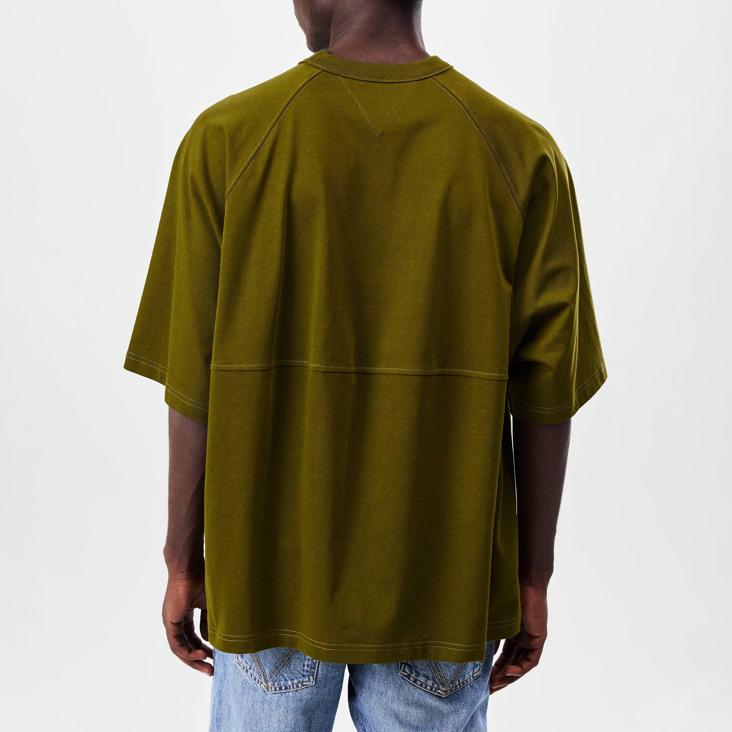 Olive Oil - Bottega Veneta - Men's Cashmere Oversized T-Shirt - 4