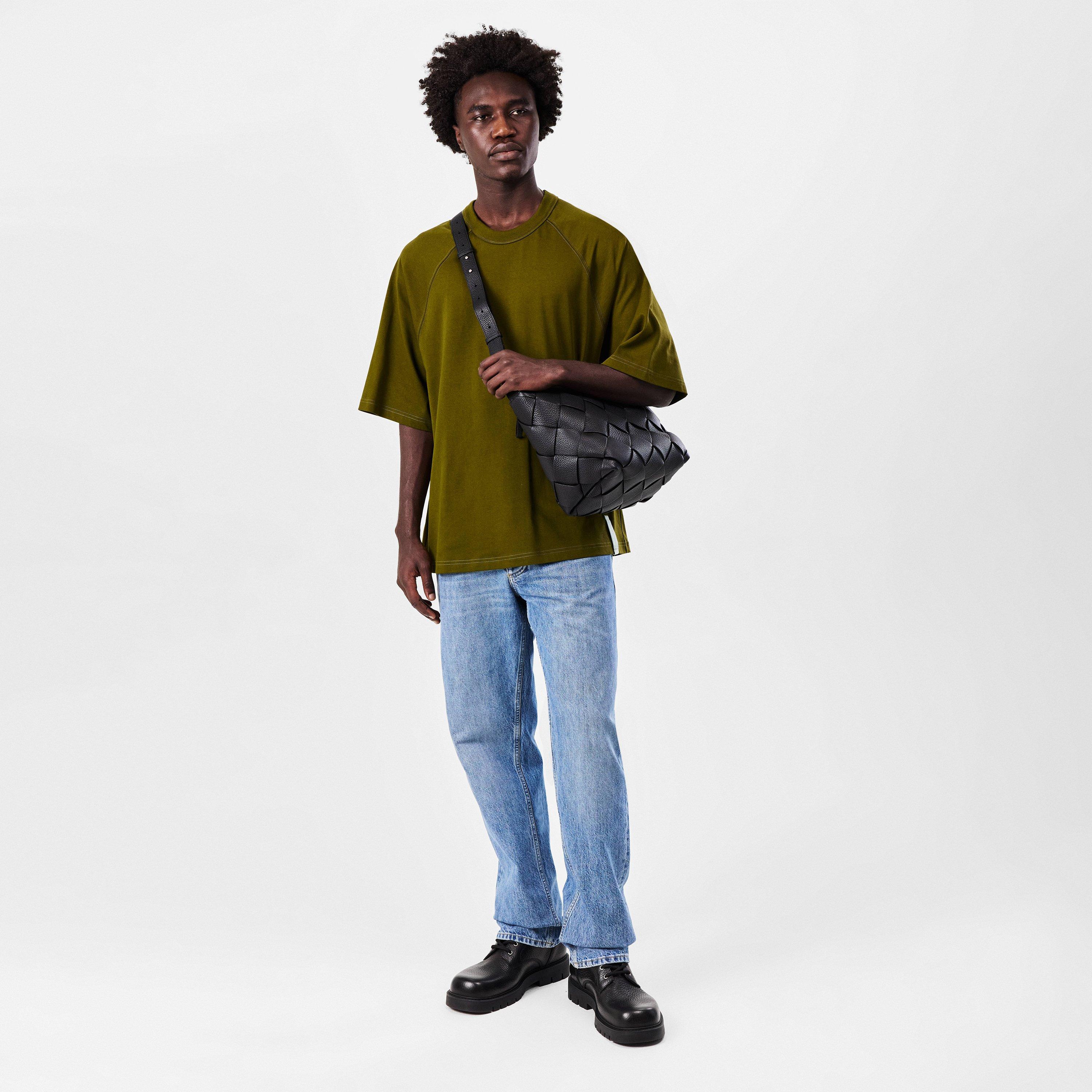 Olive Oil - Bottega Veneta - Men's Cashmere Oversized T-Shirt - 6