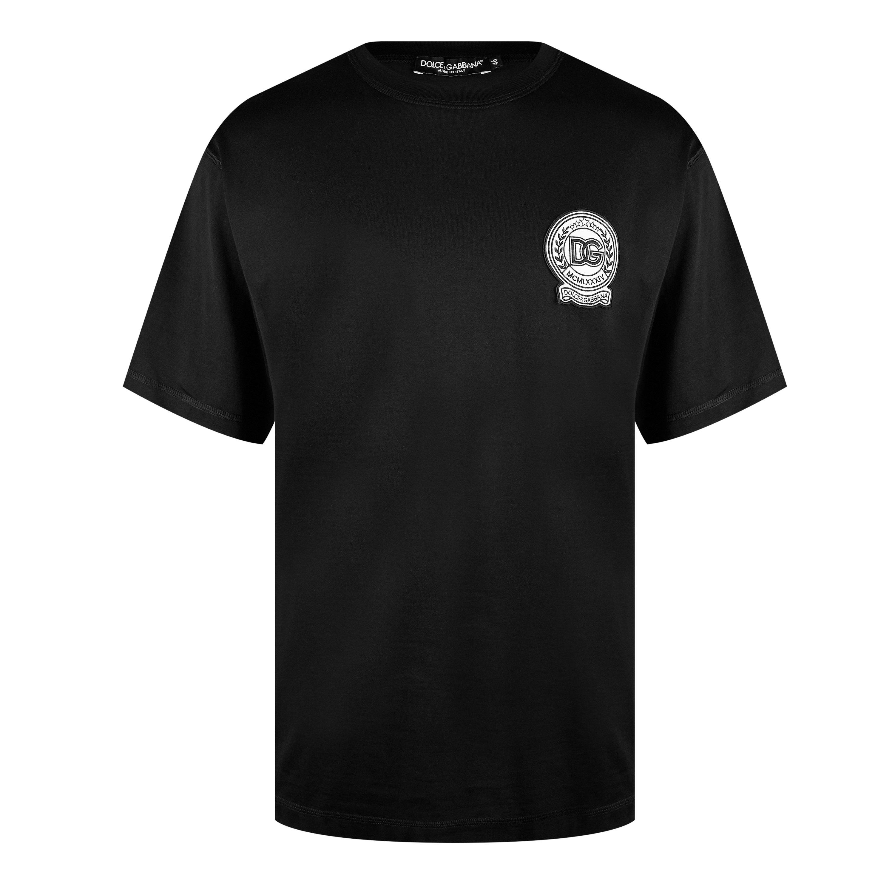 Black - Dolce and Gabbana - Embroidered Logo T-Shirt - 5