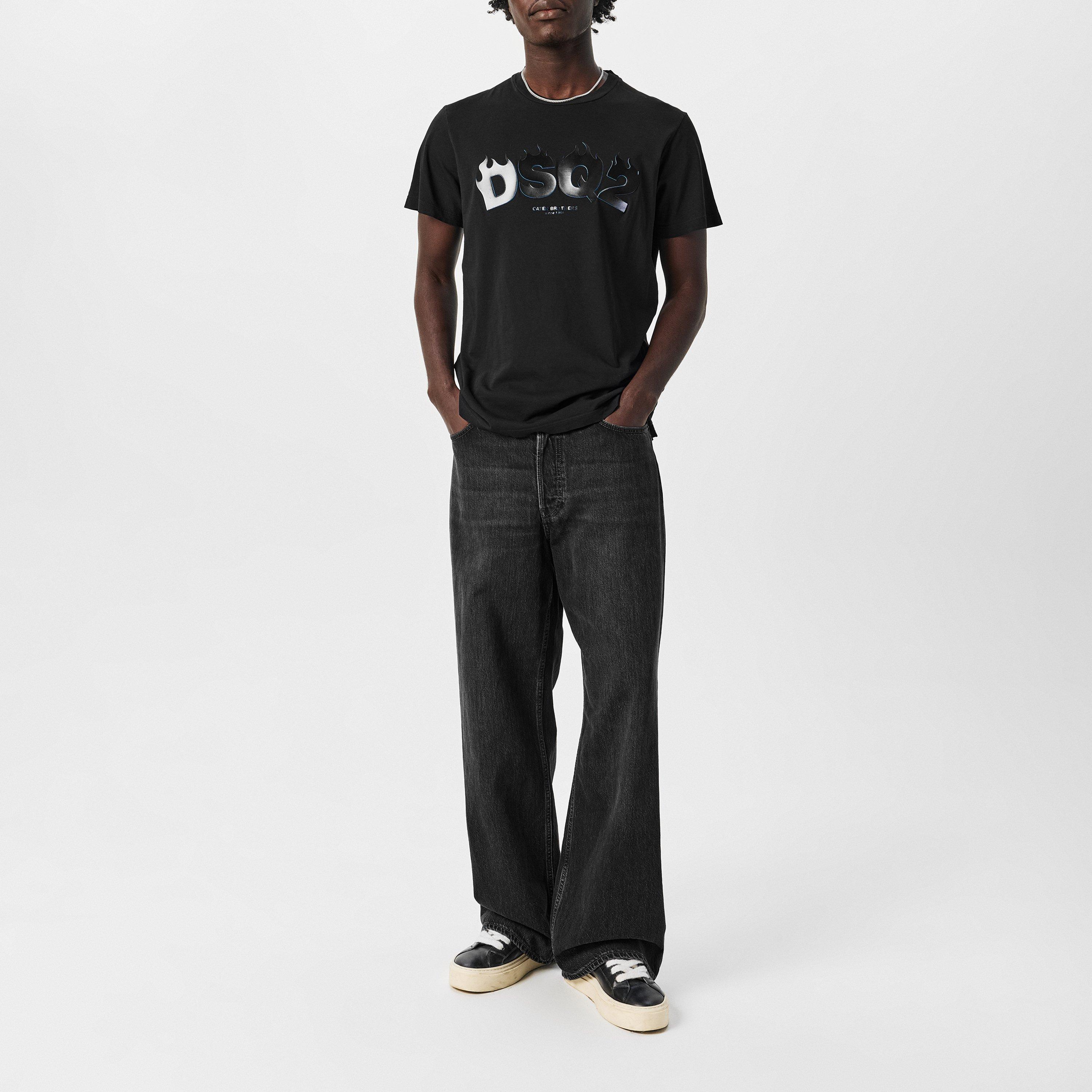 Black - DSquared2 - Cigarette Fit T-Shirt - 6