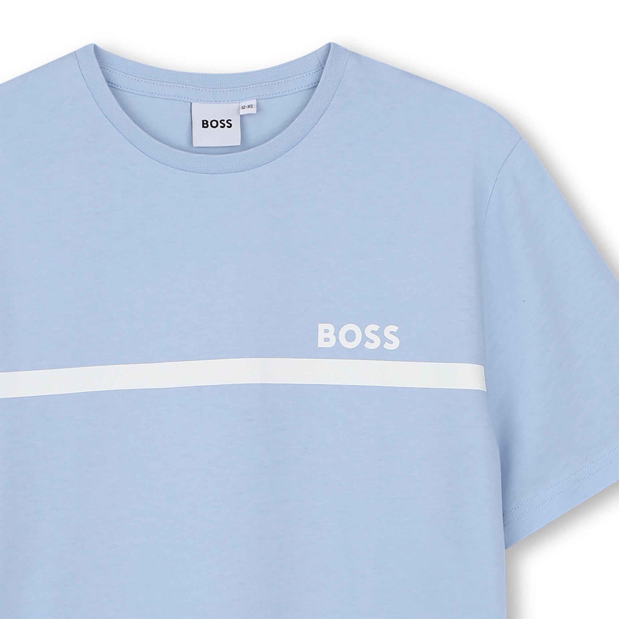 Light Blue - Boss - Kids Small Logo T-Shirt - 3