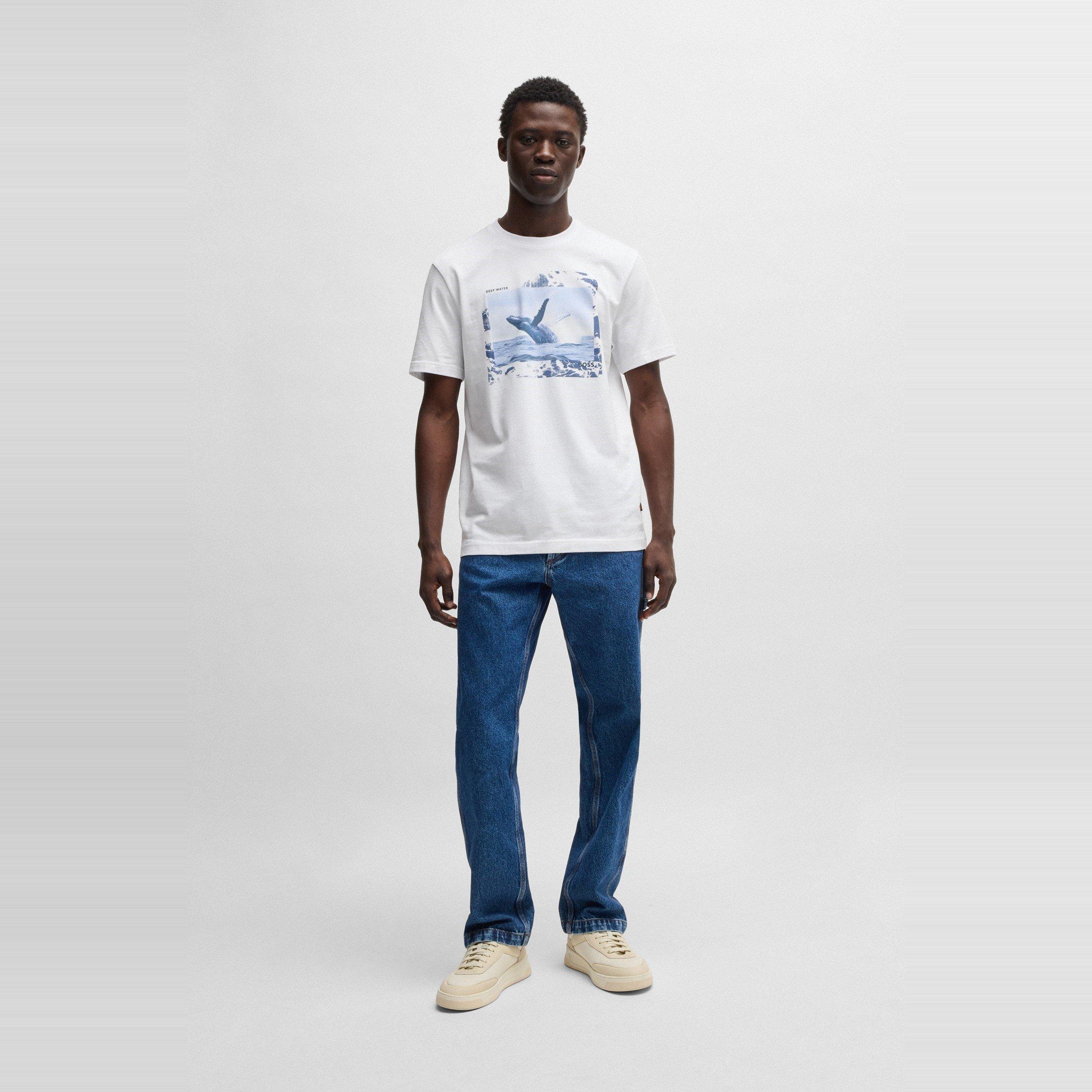 White 100 - Boss - Men's Dunetrace Regular Fit T-Shirt - 5