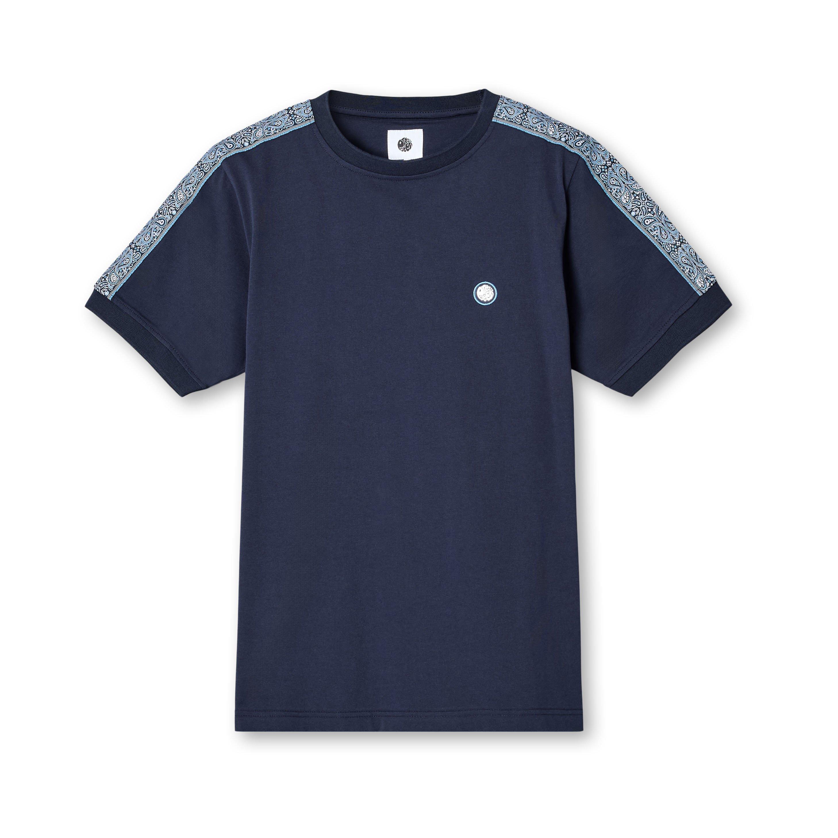Navy - Pretty Green - Men's Eclipse Paisley Regular Fit T-Shirt - 1