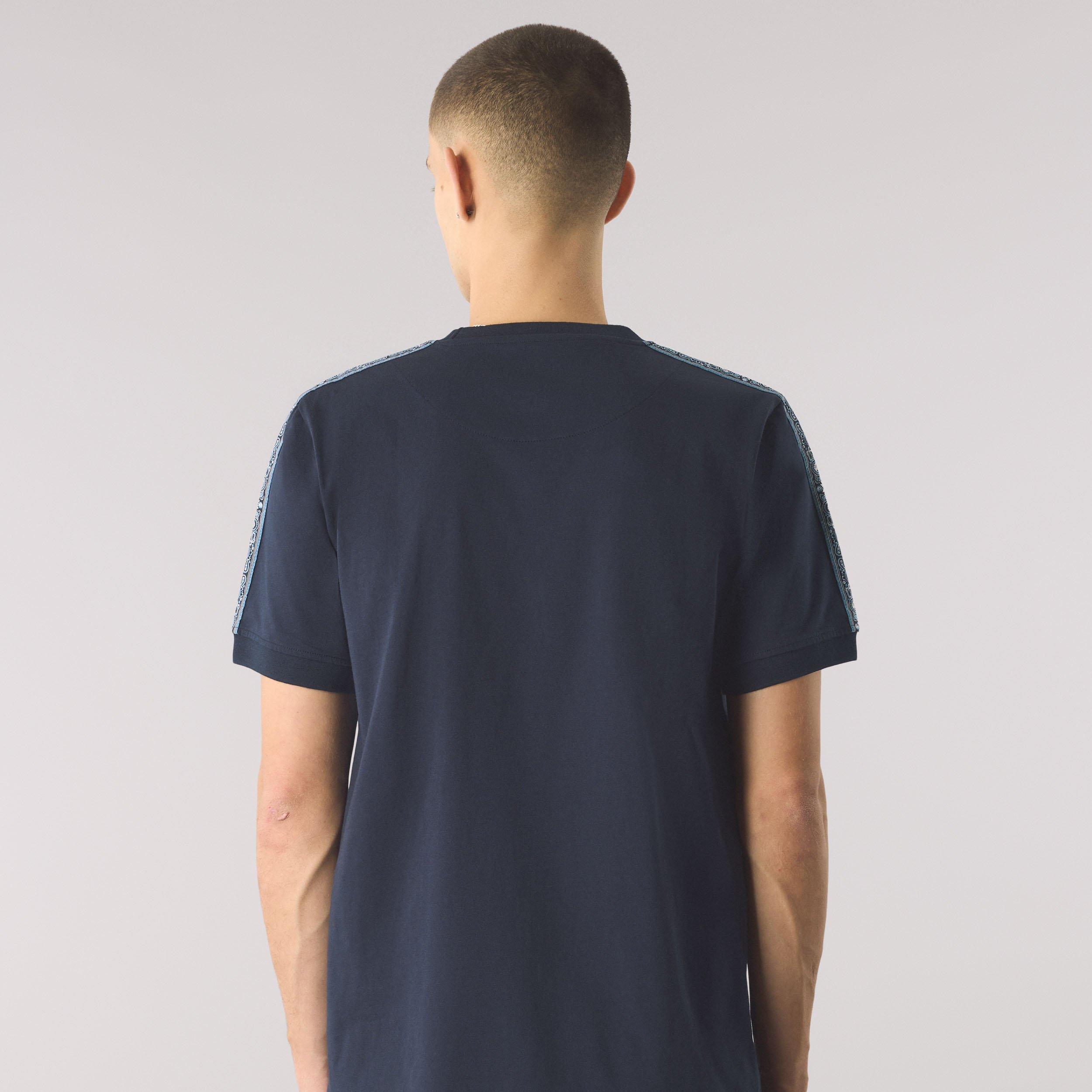 Marineblau - Pretty Green - Men's Eclipse Paisley Regular Fit T-Shirt - 4