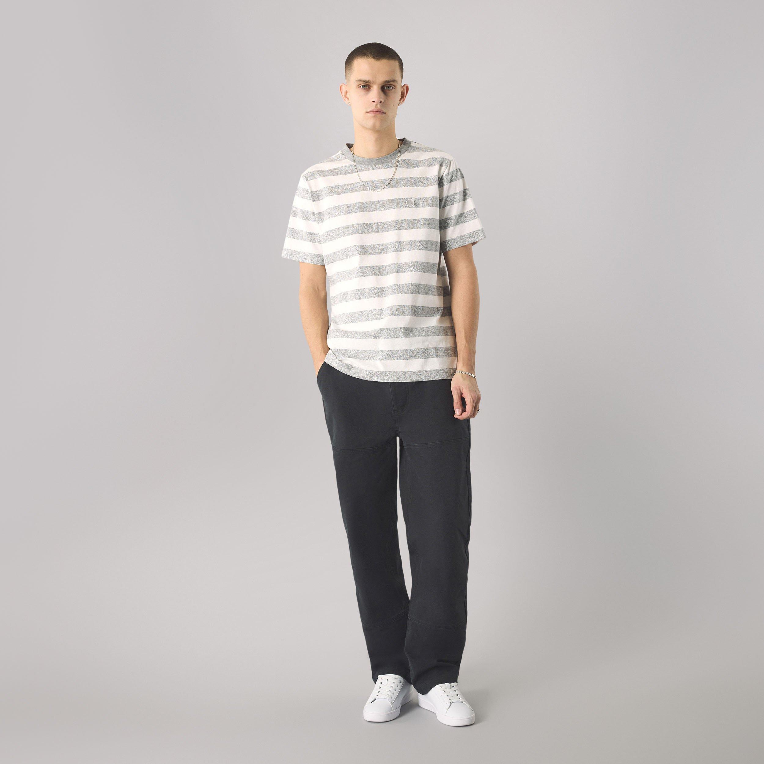 Grau - Pretty Green - Men's Eclipse Stripe Regular Fit T-Shirt - 5