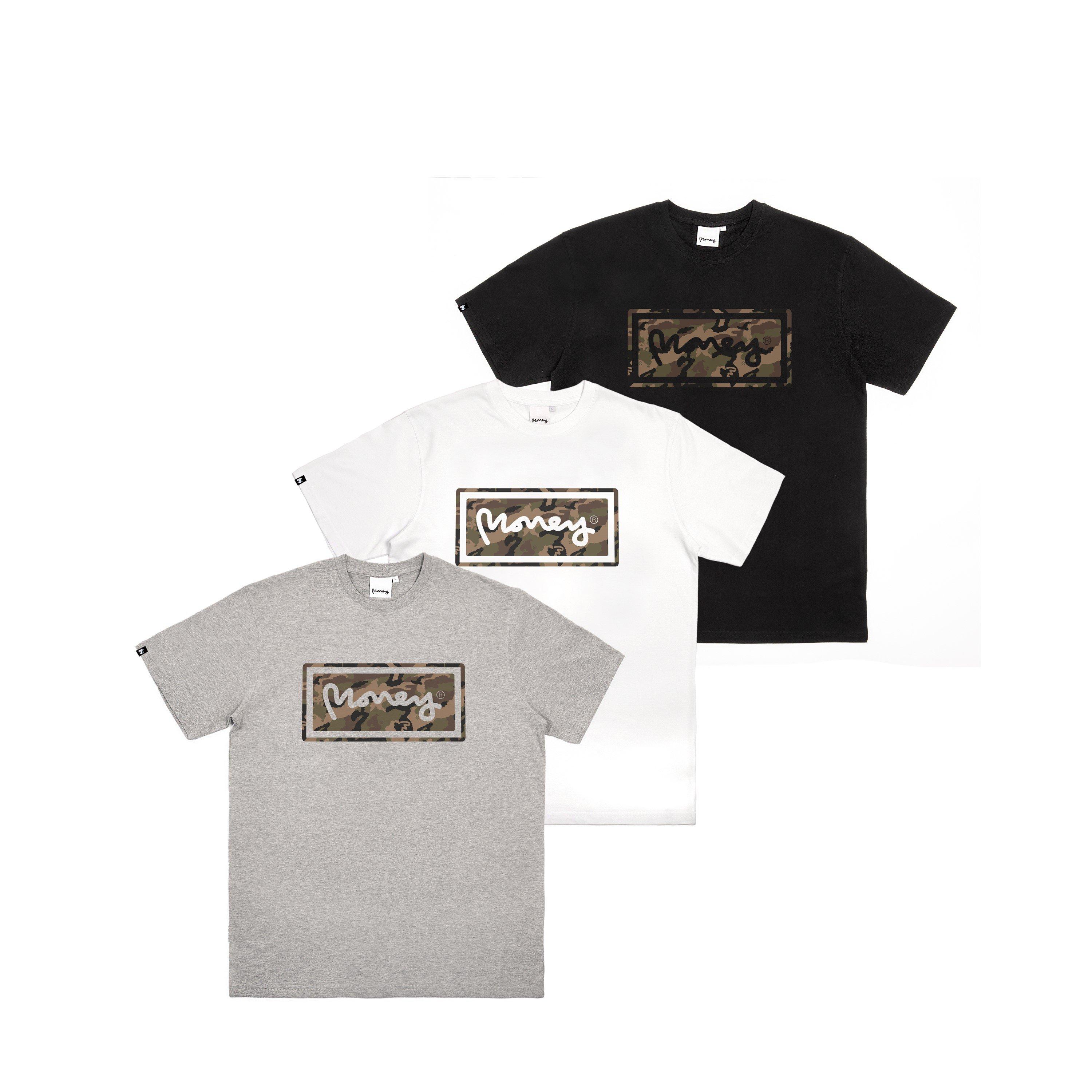 Nero/Bianco/Grigio - Money - Camo Box T-shirts 3Pk - 1