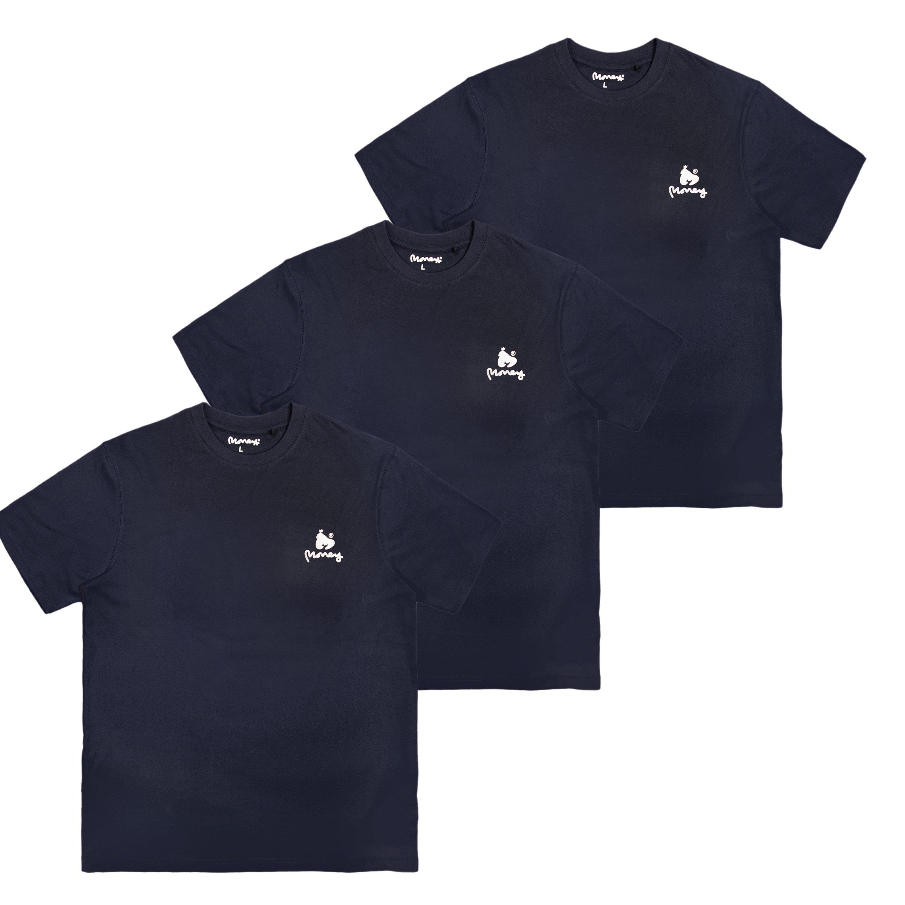 Navy - Money - Lounger Navy 3-Pack T-shirts - 1