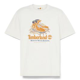 Timberland FRONT BOOT GRAPHIC TEE VINTAGE WHIT