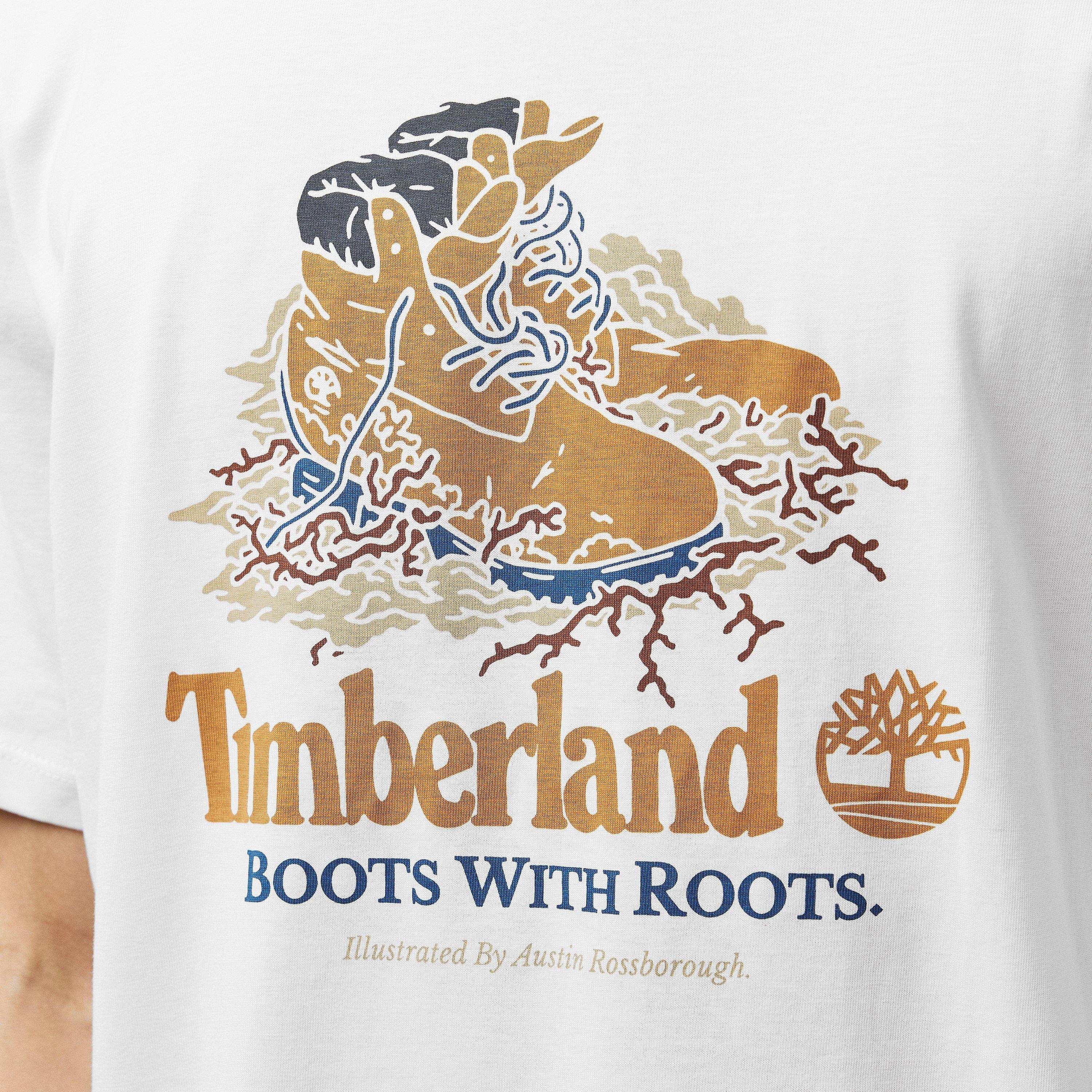 Weiß - Timberland - Men&#x27;s Front Boot Graphic Regular Fit T-Shirt - 4