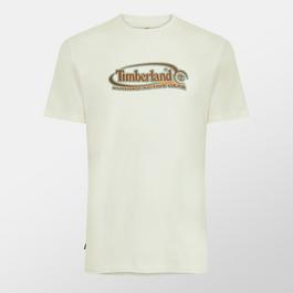 Timberland BIG OVAL LOGO TEE VINTAGE WHITE