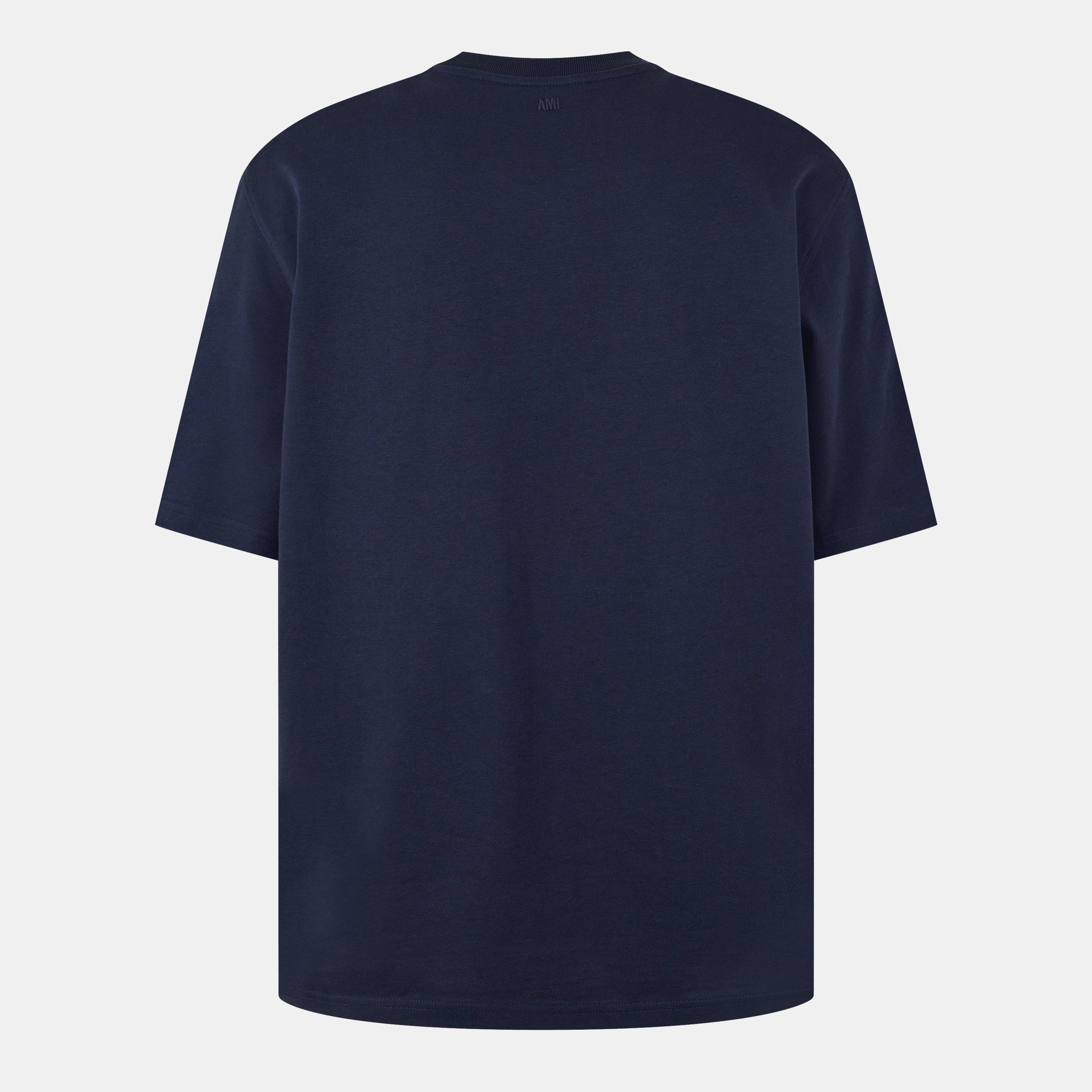 Navy 4011 - Ami Paris - De Coeur Cord T-Shirt - 2