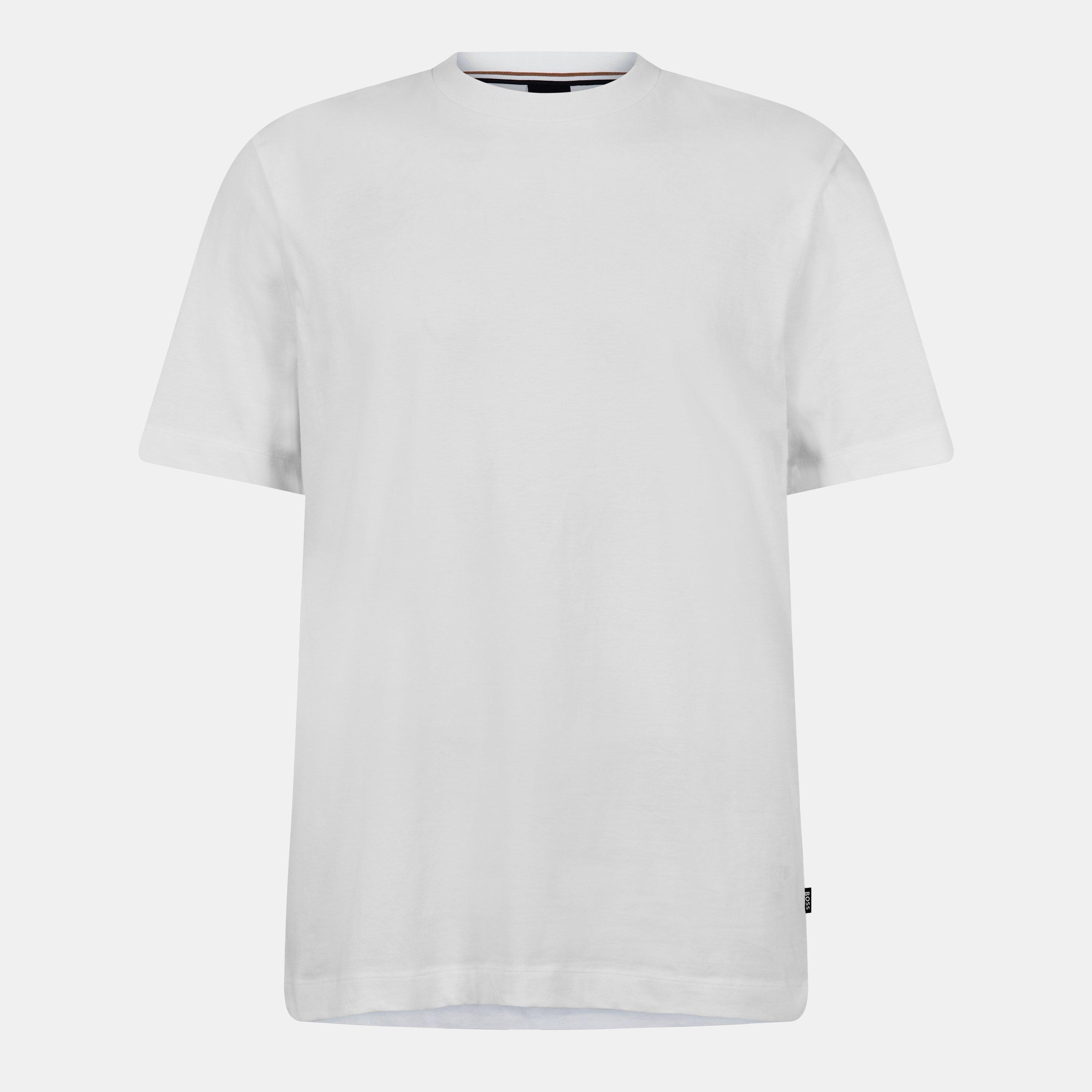 White 100 - Boss - Men's HTaut 81 Black Cotton T-Shirt - 1