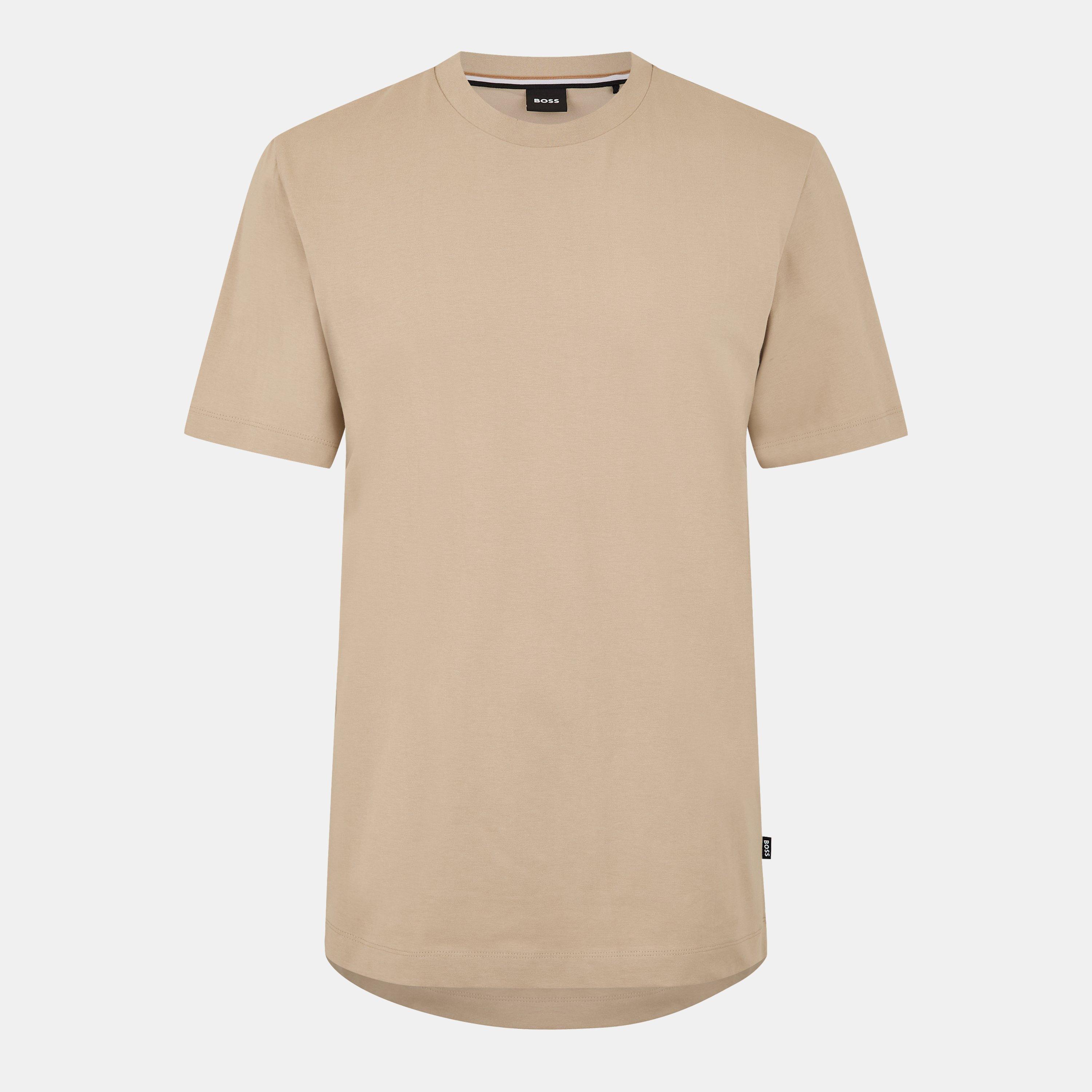 Light Beige 275 - Boss - Men's HTaut 81 Black Cotton T-Shirt - 2