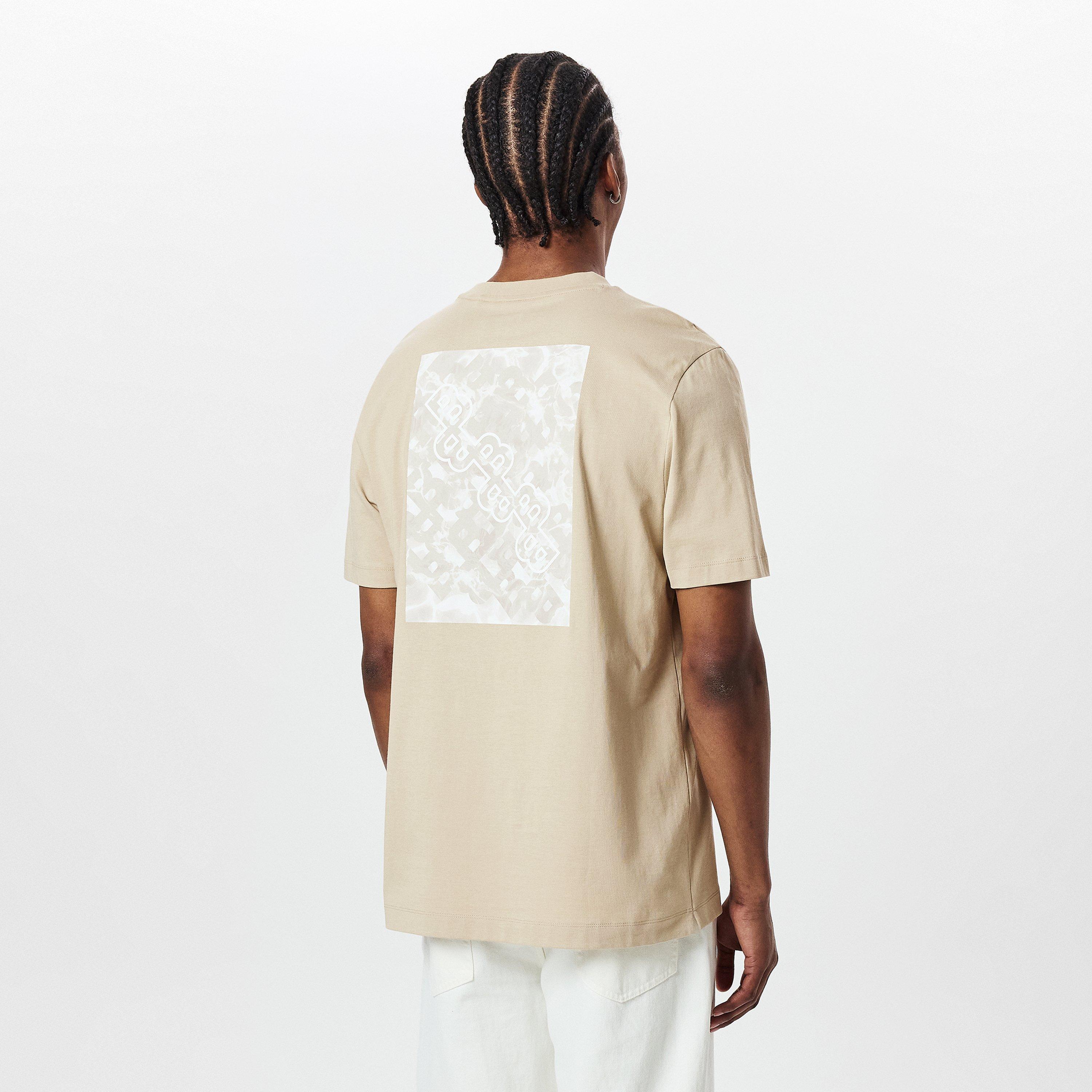 Light Beige 275 - Boss - Men's HTaut 81 Black Cotton T-Shirt - 4