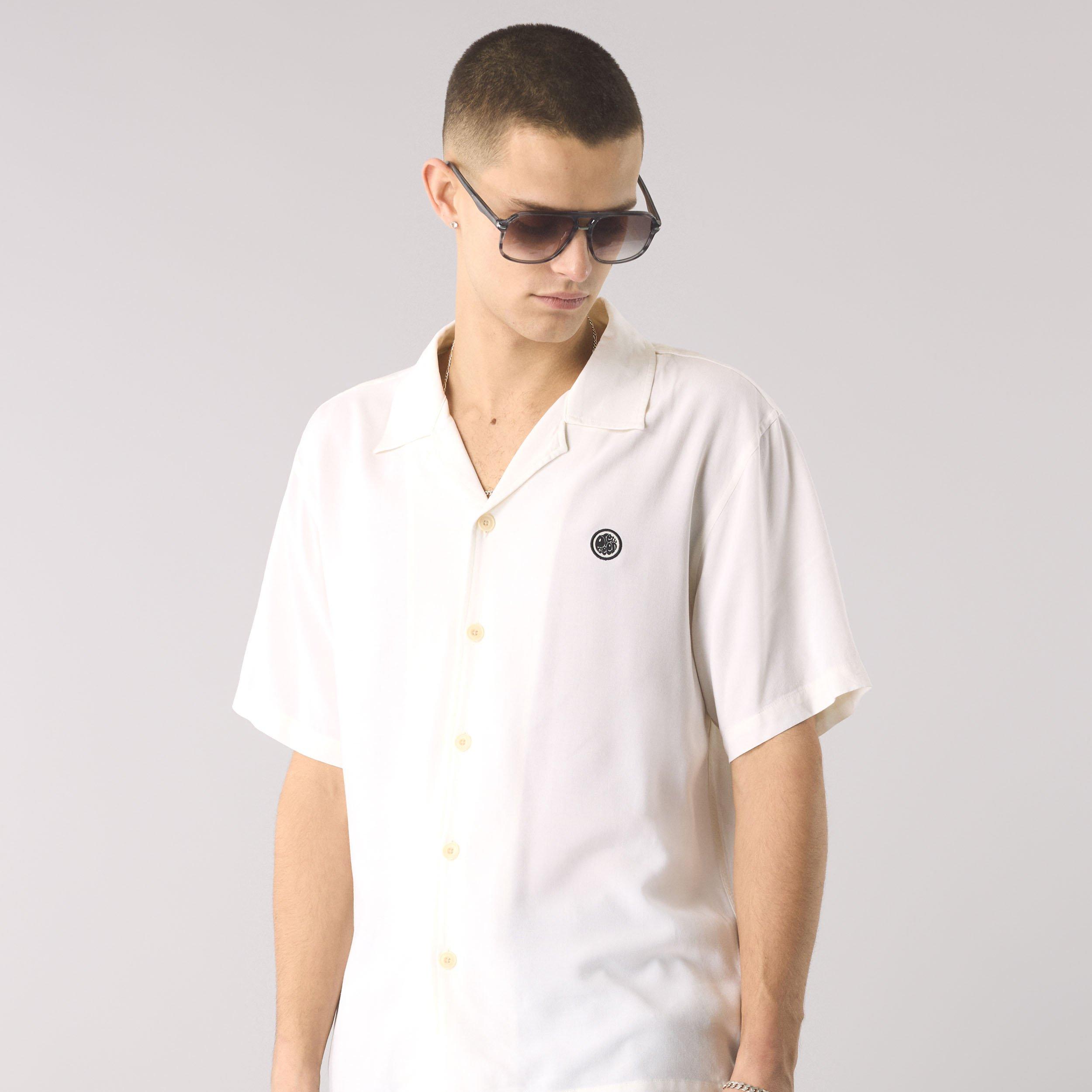 Hvid - Pretty Green - Men's Plain Short-Sleeve Regular Fit T-Shirt - 2