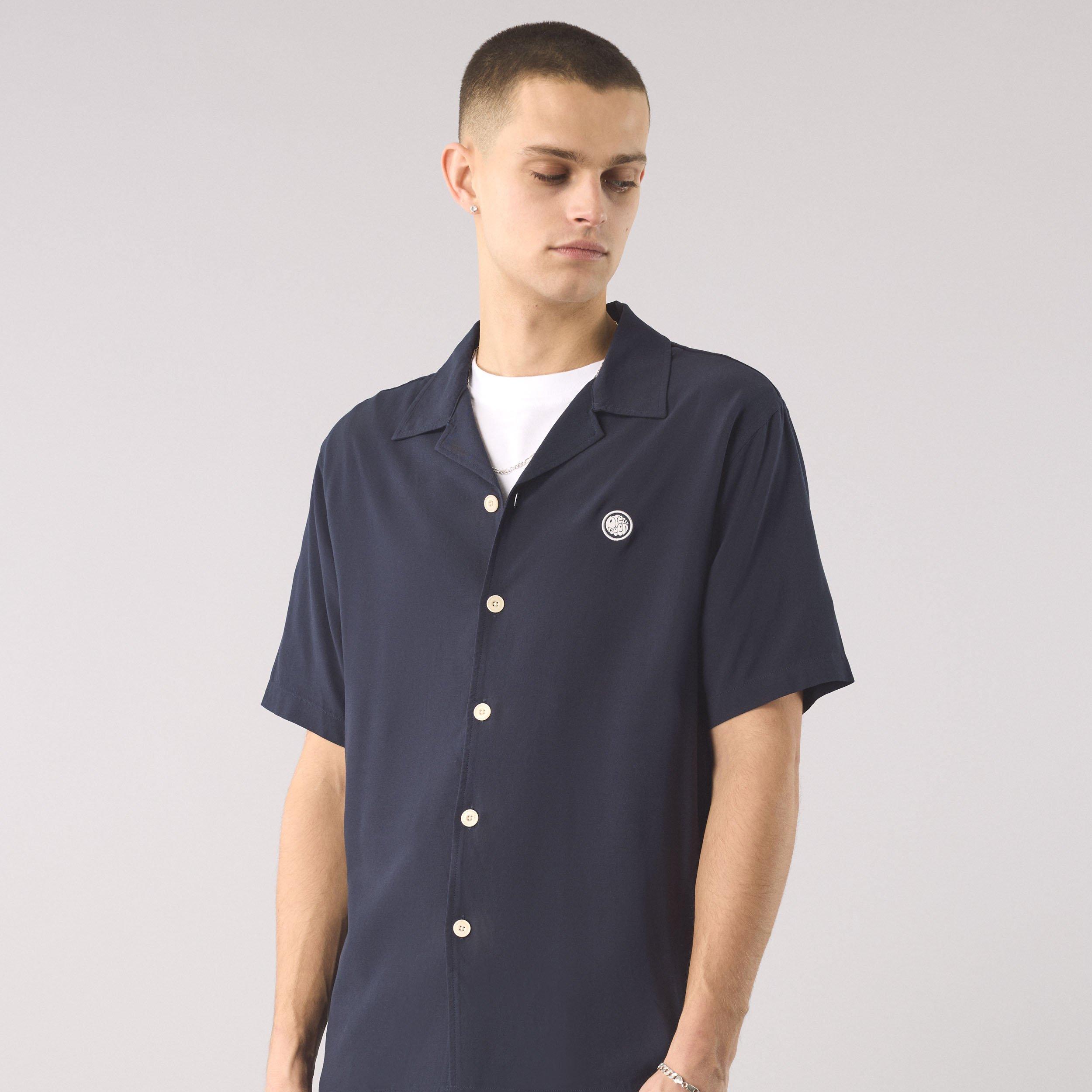 Navy - Pretty Green - Men's Plain Short-Sleeve Regular Fit T-Shirt - 3