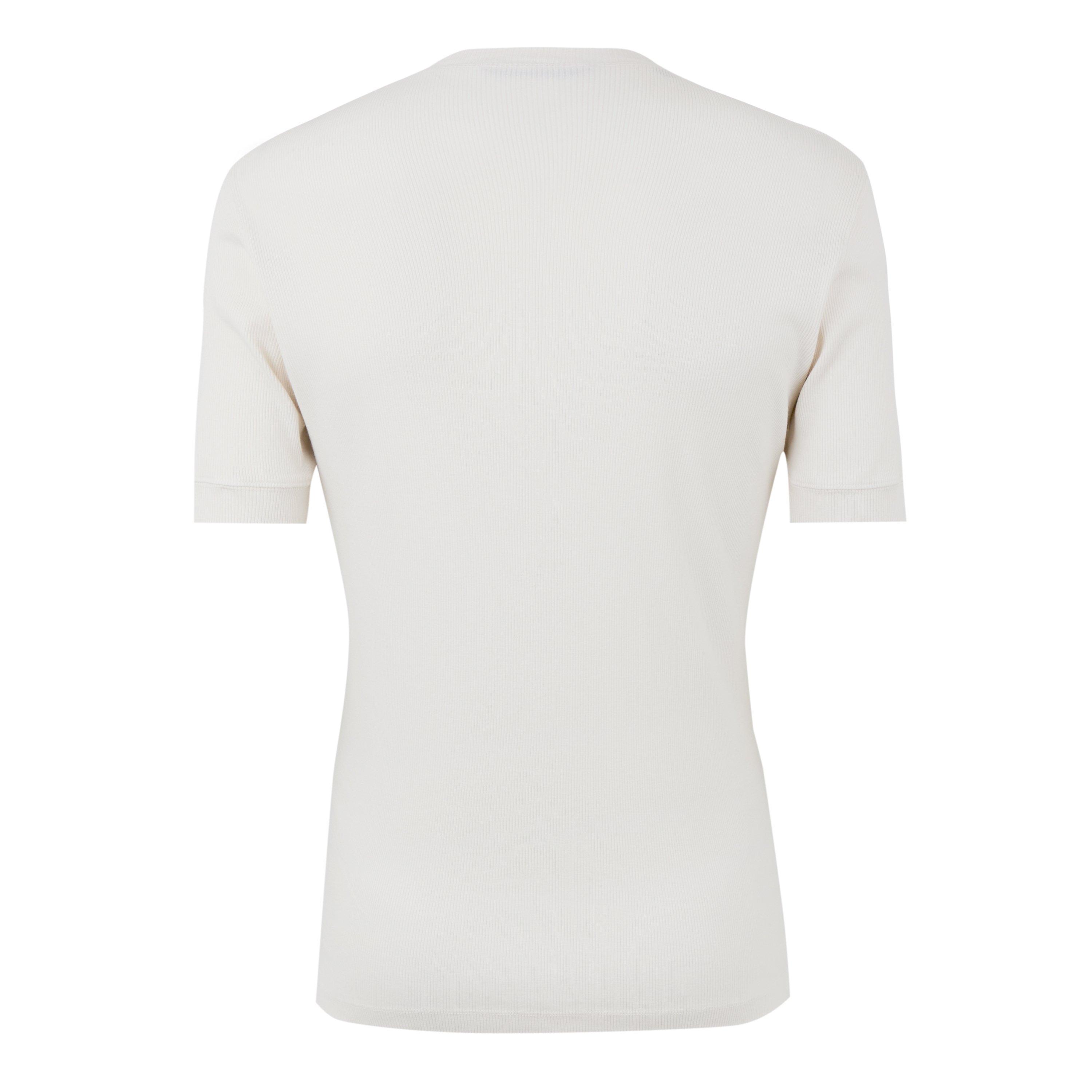 Ivory - Tom Ford - Men's Ribbed Henley T-Shirt - 6