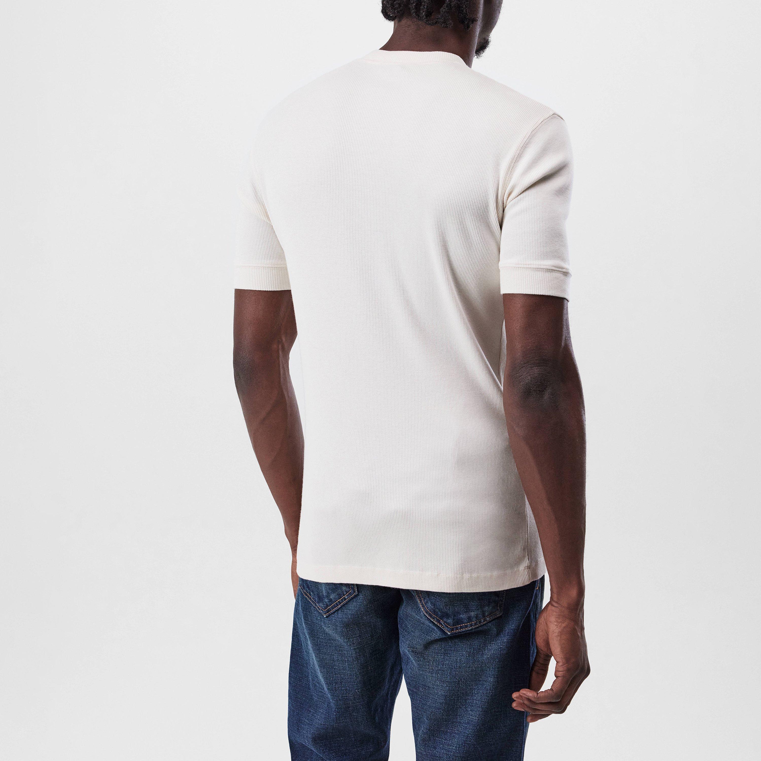 Ivory - Tom Ford - Men's Ribbed Henley T-Shirt - 3