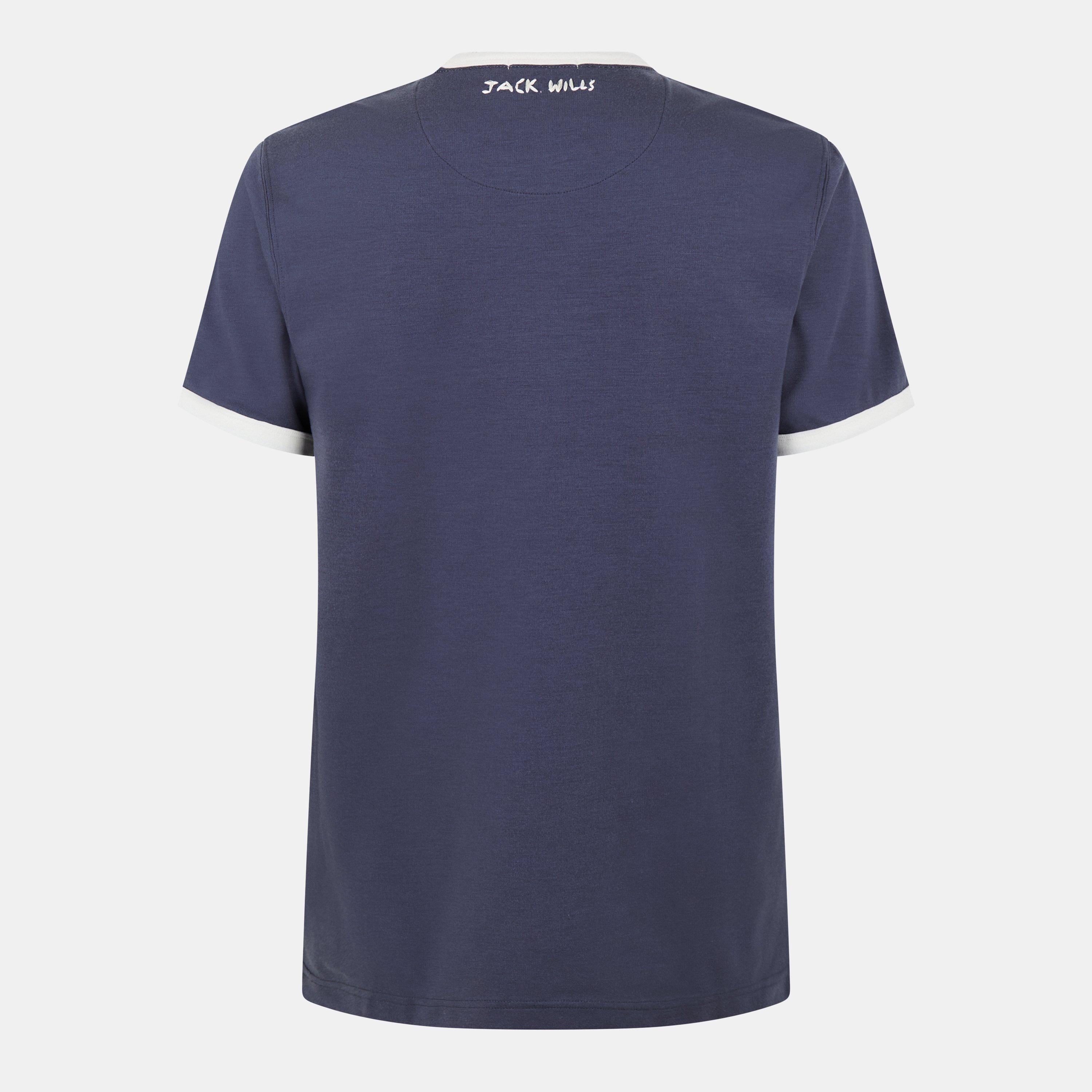 Night Sky - Jack Wills - JW Stripe Ringer Regular Fit T-Shirt - 2