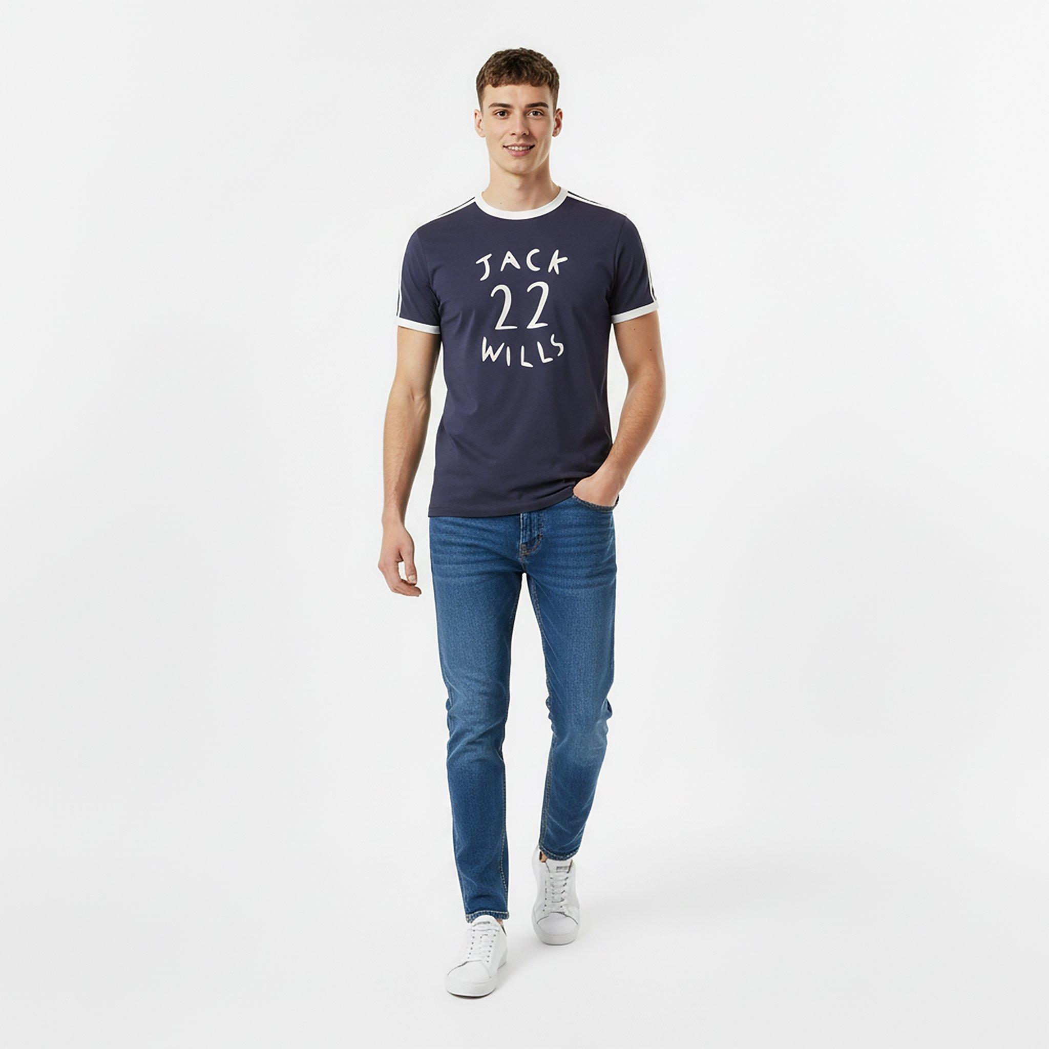 Night Sky - Jack Wills - Men's JW Stripe Ringer Regular Fit T-Shirt - 5