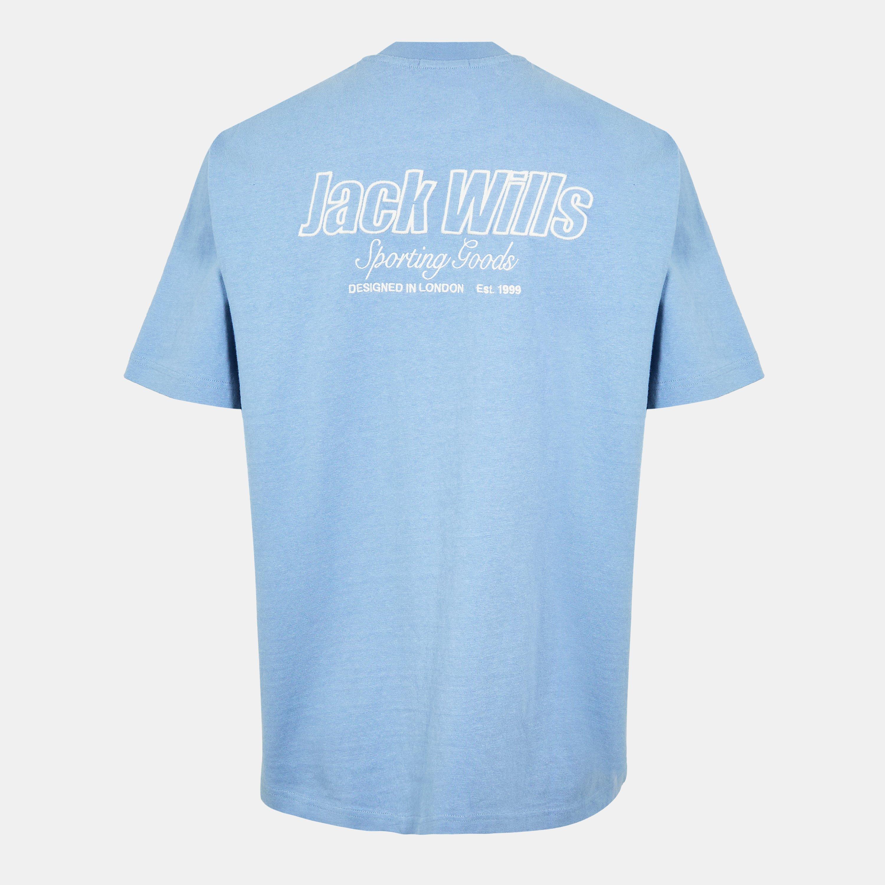Sky Blue - Jack Wills - JW Outline Regular Fit T-Shirt - 2