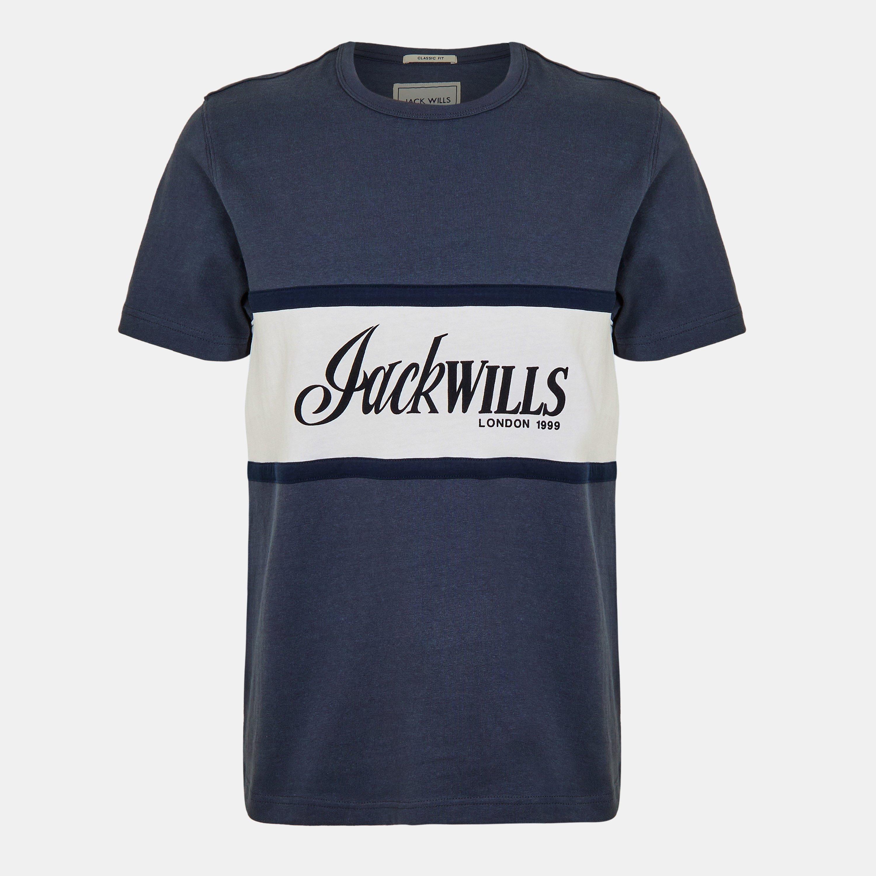 Night Sky - Jack Wills - Men's JW Colour Block Regular Fit T-Shirt - 1
