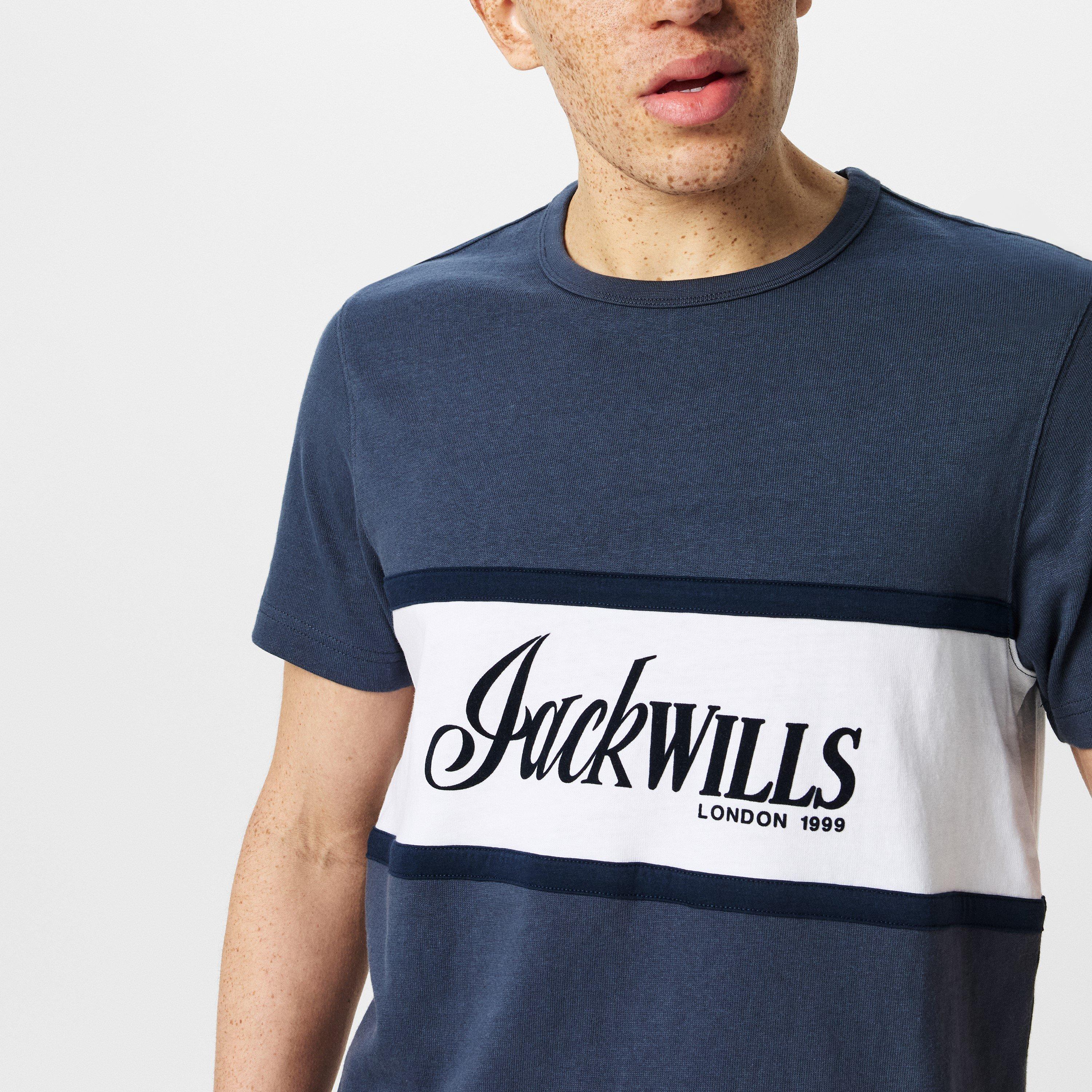 Night Sky - Jack Wills - JW Colour Block Regular Fit T-Shirt - 3