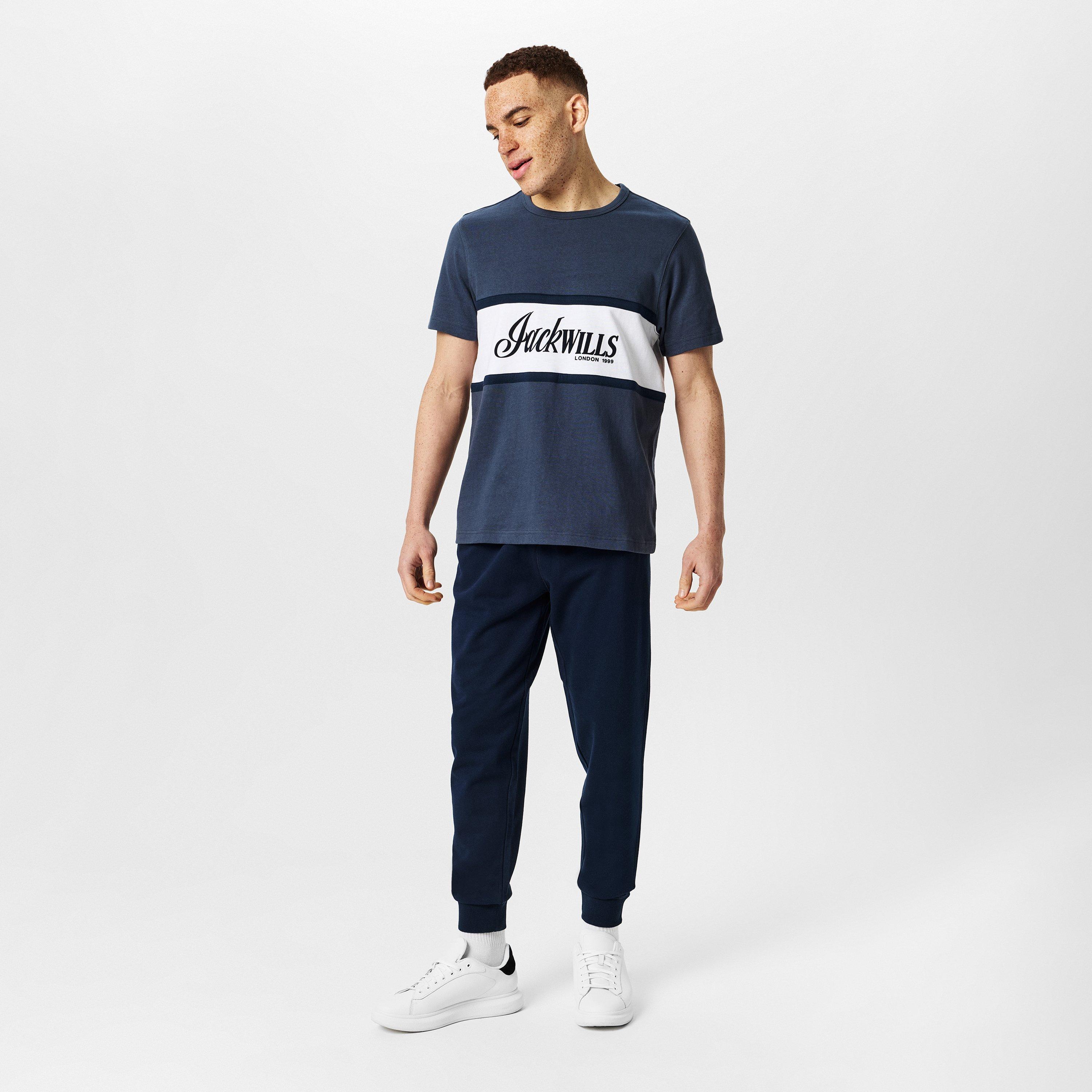 Night Sky - Jack Wills - JW Colour Block Regular Fit T-Shirt - 4