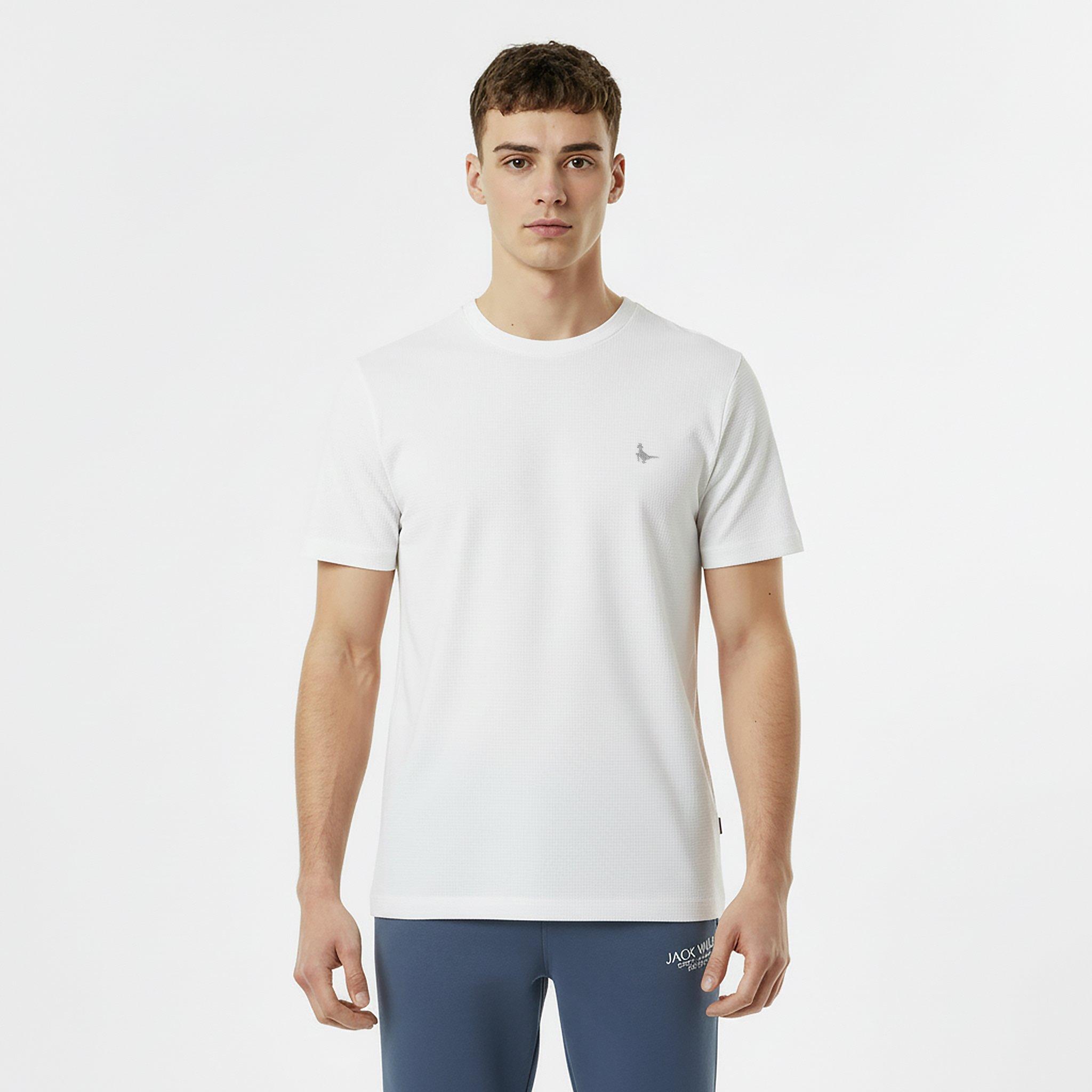 Knochenweiß - Jack Wills - JW Textured Regular Fit T-Shirt - 3