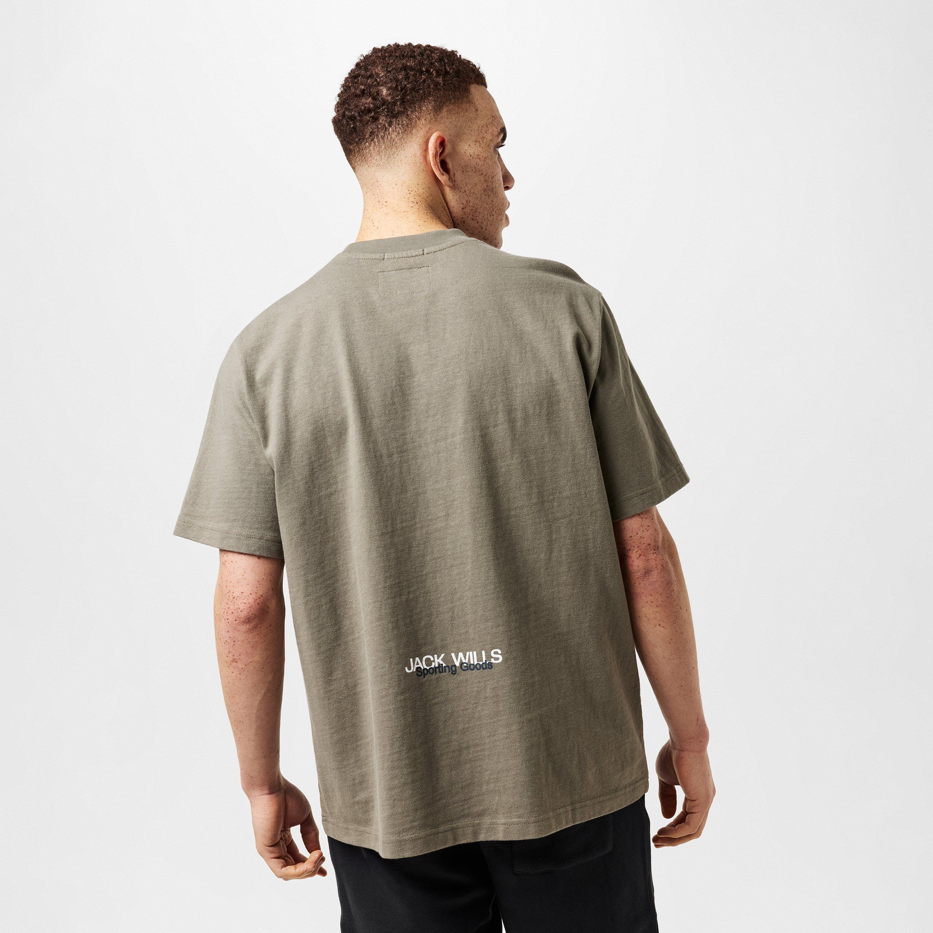 Smokey Olive - Jack Wills - JW Overlap Text Regular Fit T-Shirt - 4