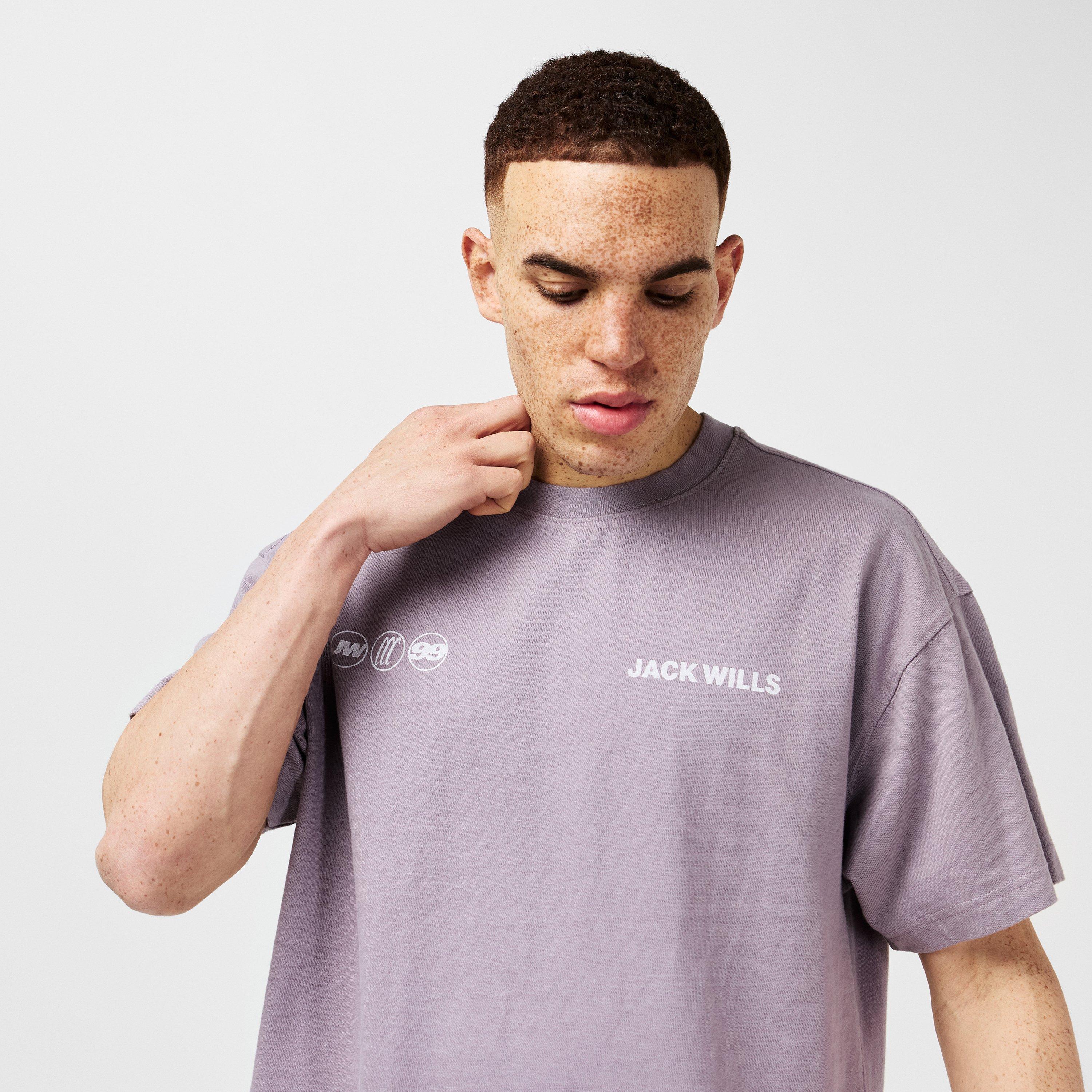 Donkerlila - Jack Wills - JW Multi Hit Regular Fit T-Shirt - 3