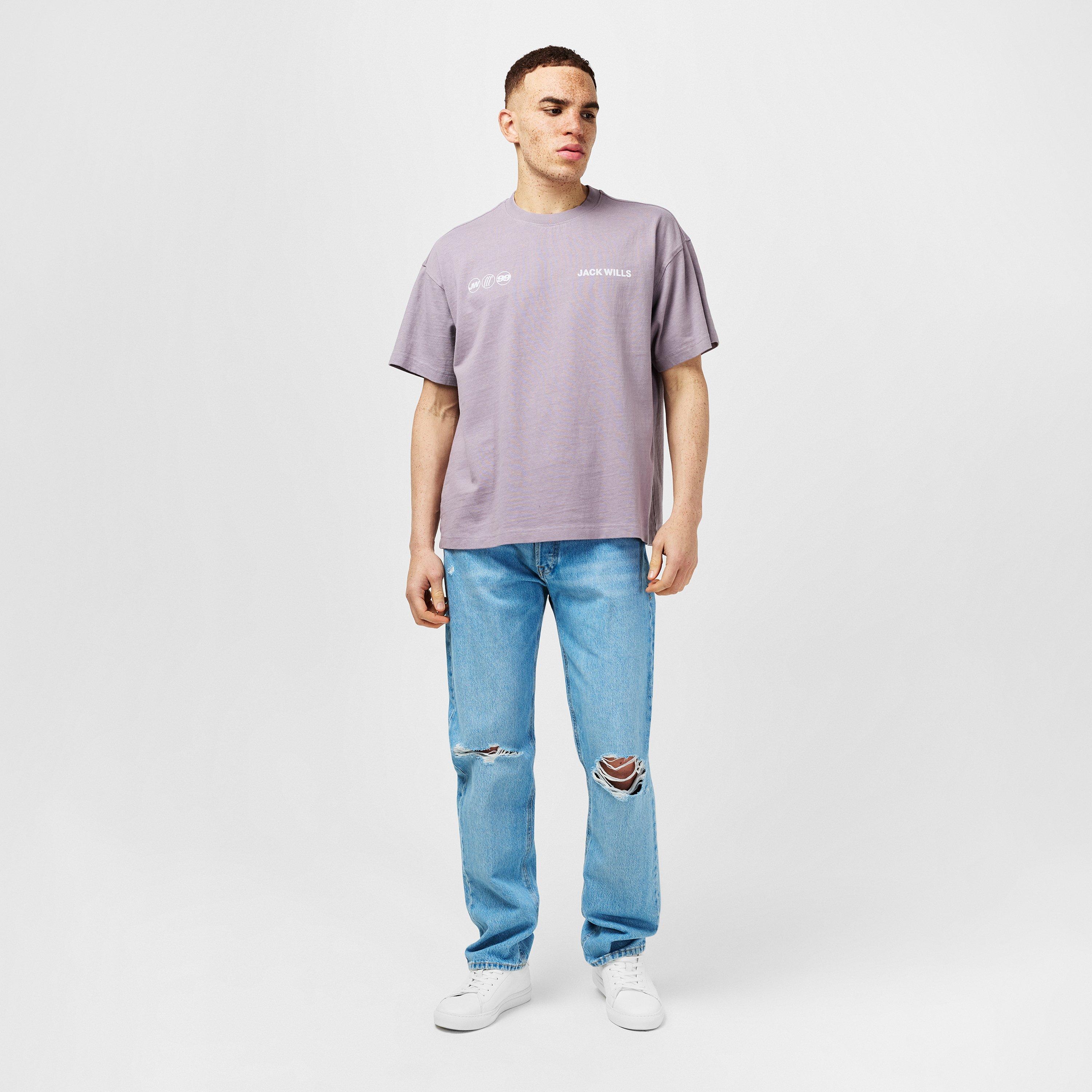 Donkerlila - Jack Wills - JW Multi Hit Regular Fit T-Shirt - 4