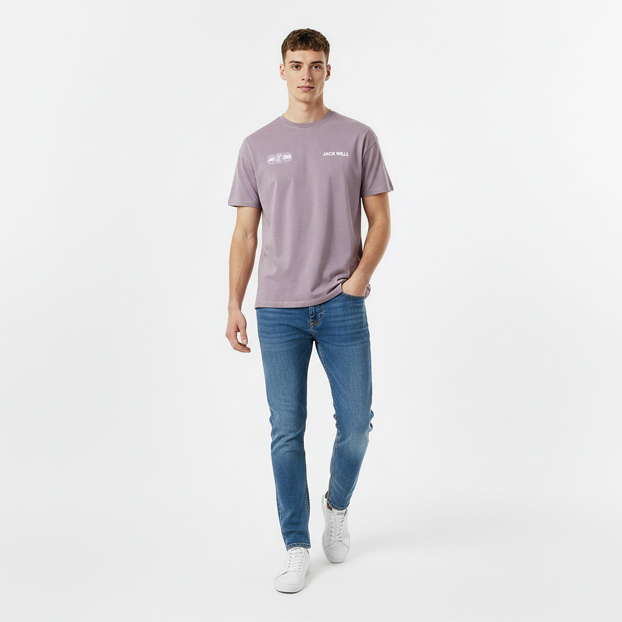 Donkerlila - Jack Wills - Men's JW Multi Hit Regular Fit T-Shirt - 5