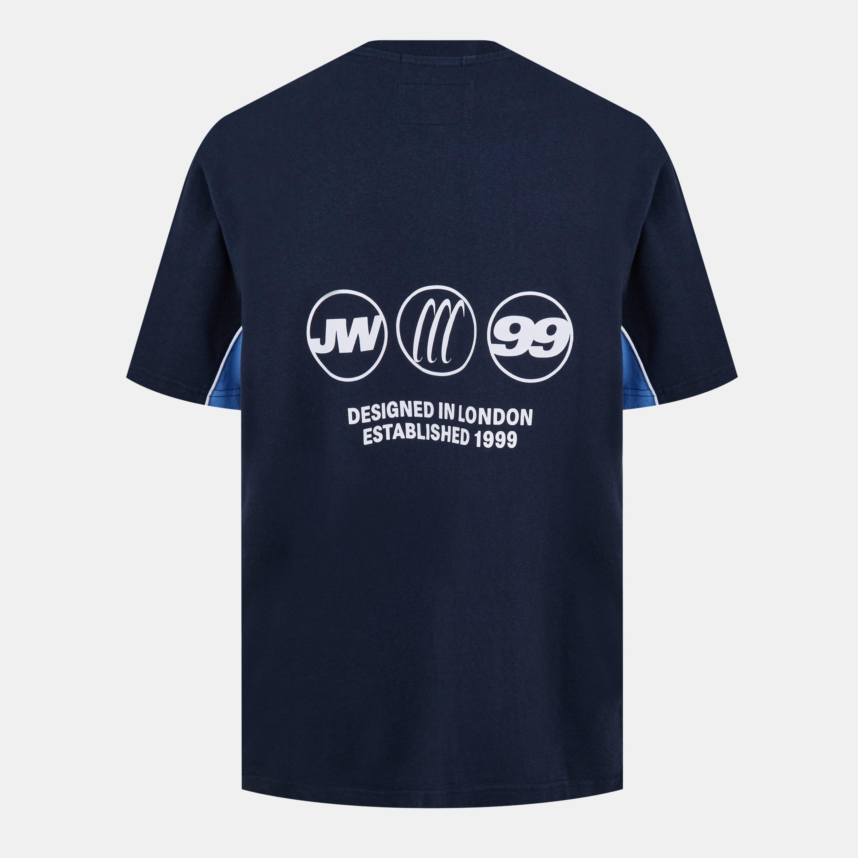 Marineblå/Himmelblå - Jack Wills - JW Retro Sport Regular Fit T-Shirt - 2