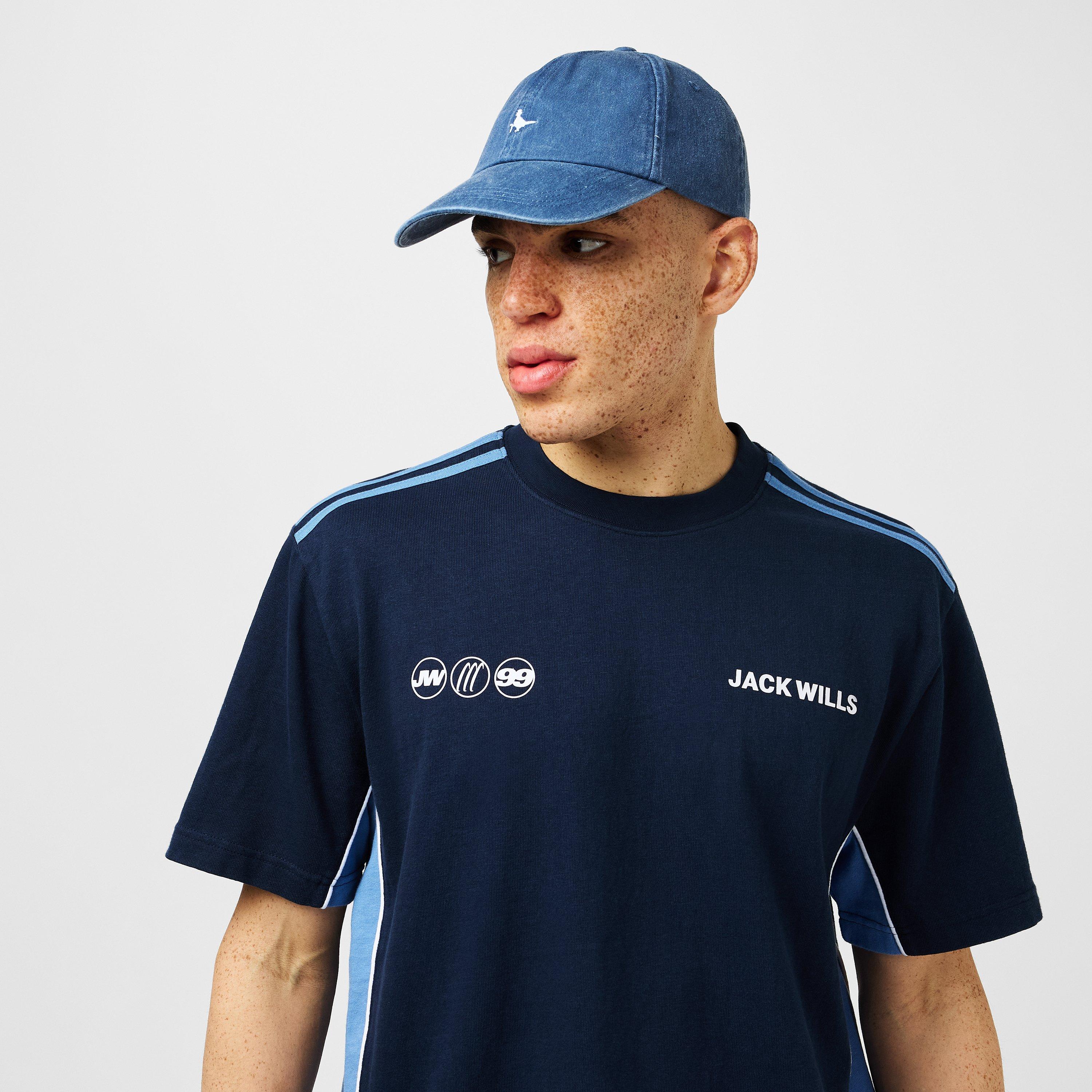 Marineblå/Himmelblå - Jack Wills - JW Retro Sport Regular Fit T-Shirt - 3